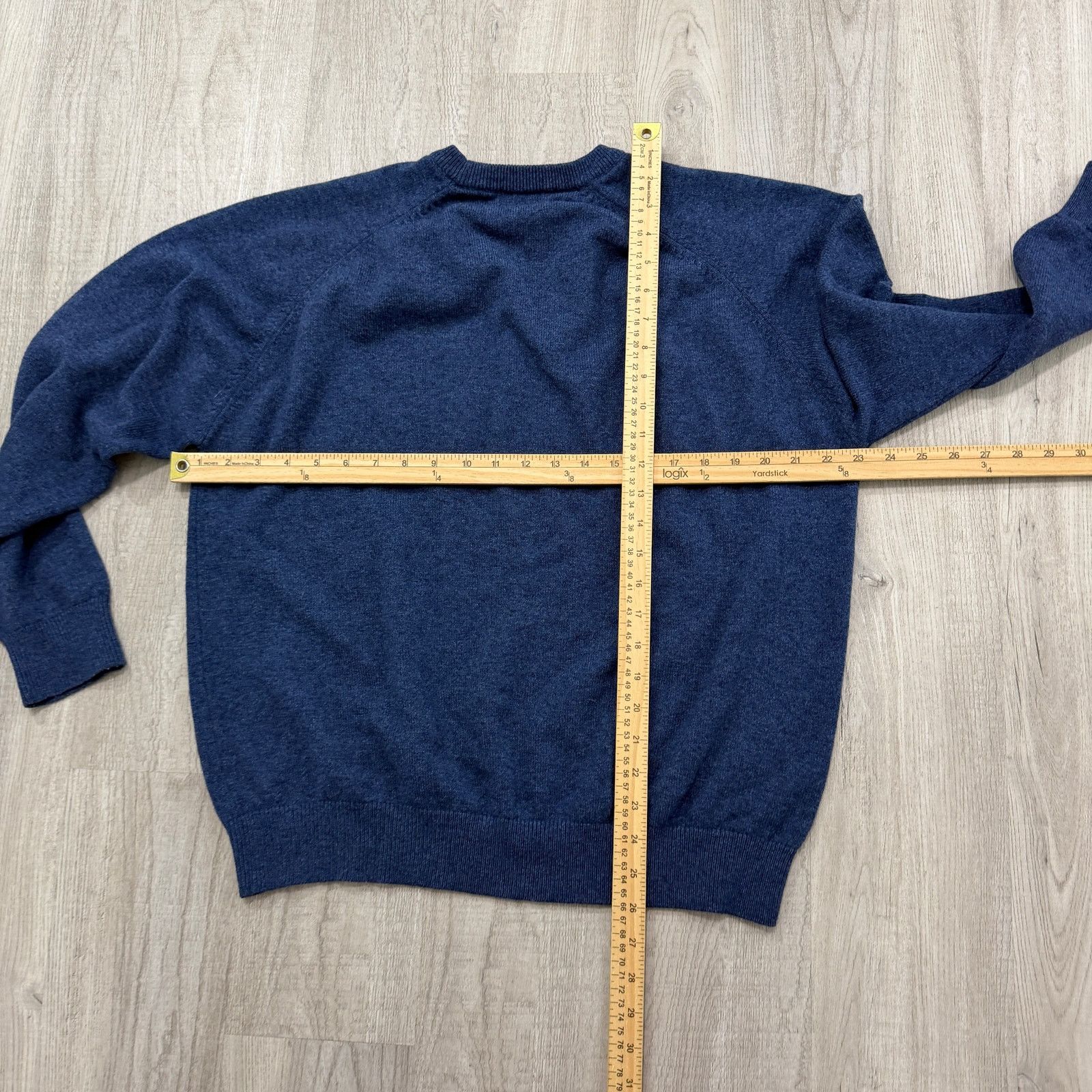 L.L. Bean LL Bean 100% Lambs Wool Sweater Men's Extra Large Blue Knit Size US XL / EU 56 / 4 - 6 Thumbnail