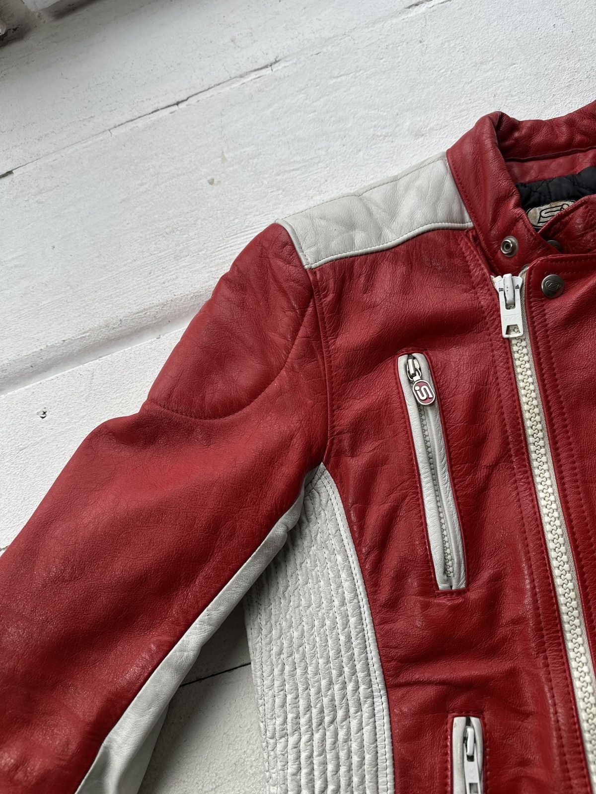 Other SEGURA 🚨VNTG LEATHER JACKET AVANT RACING BIG LOGO RED MOTO Size US XS / EU 42 / 0 - 6 Thumbnail