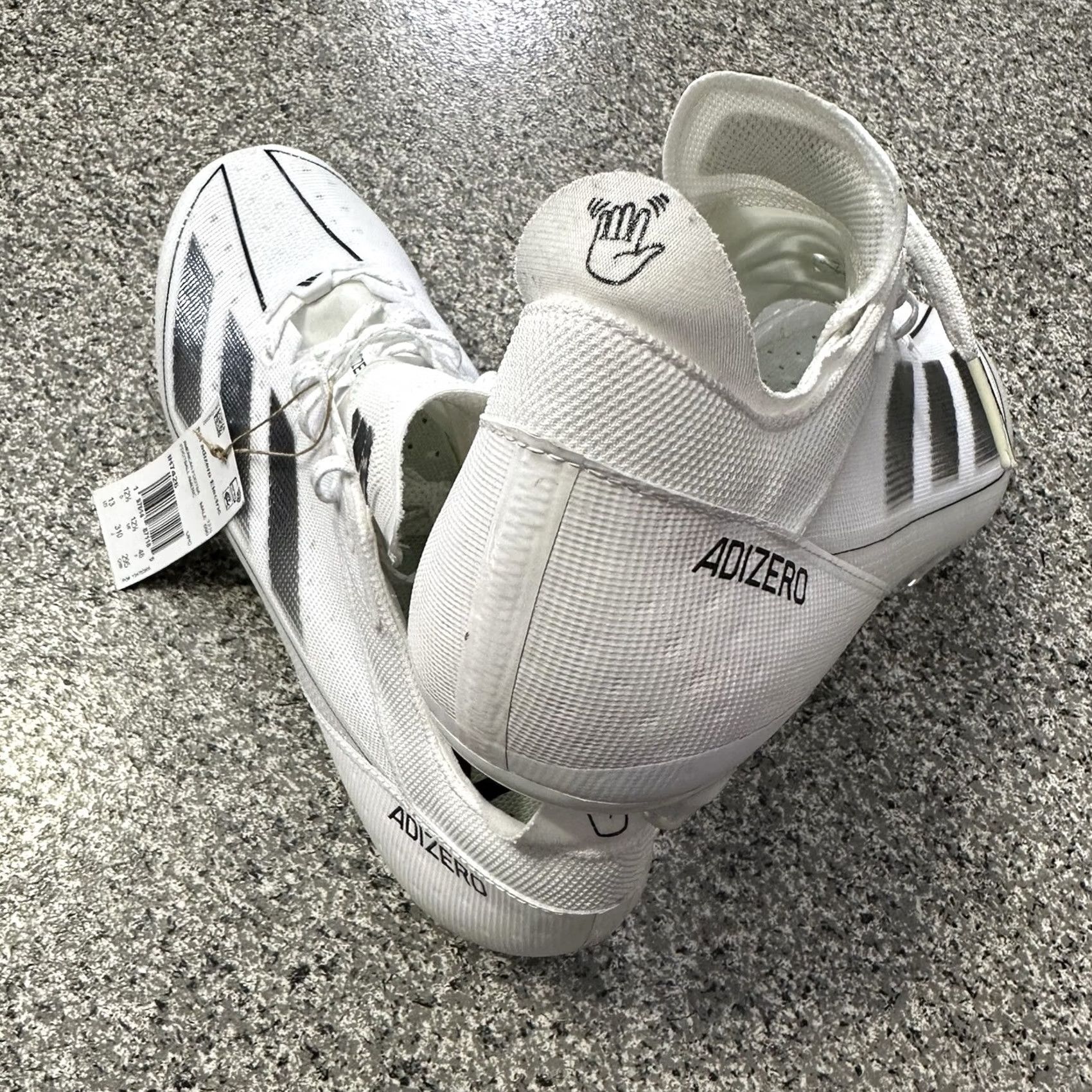 Adidas Adidas Adizero Football Cleats Mens Size 13 White Low Top Speed Cleat Size US L / EU 52-54 / 3 - 6 Thumbnail
