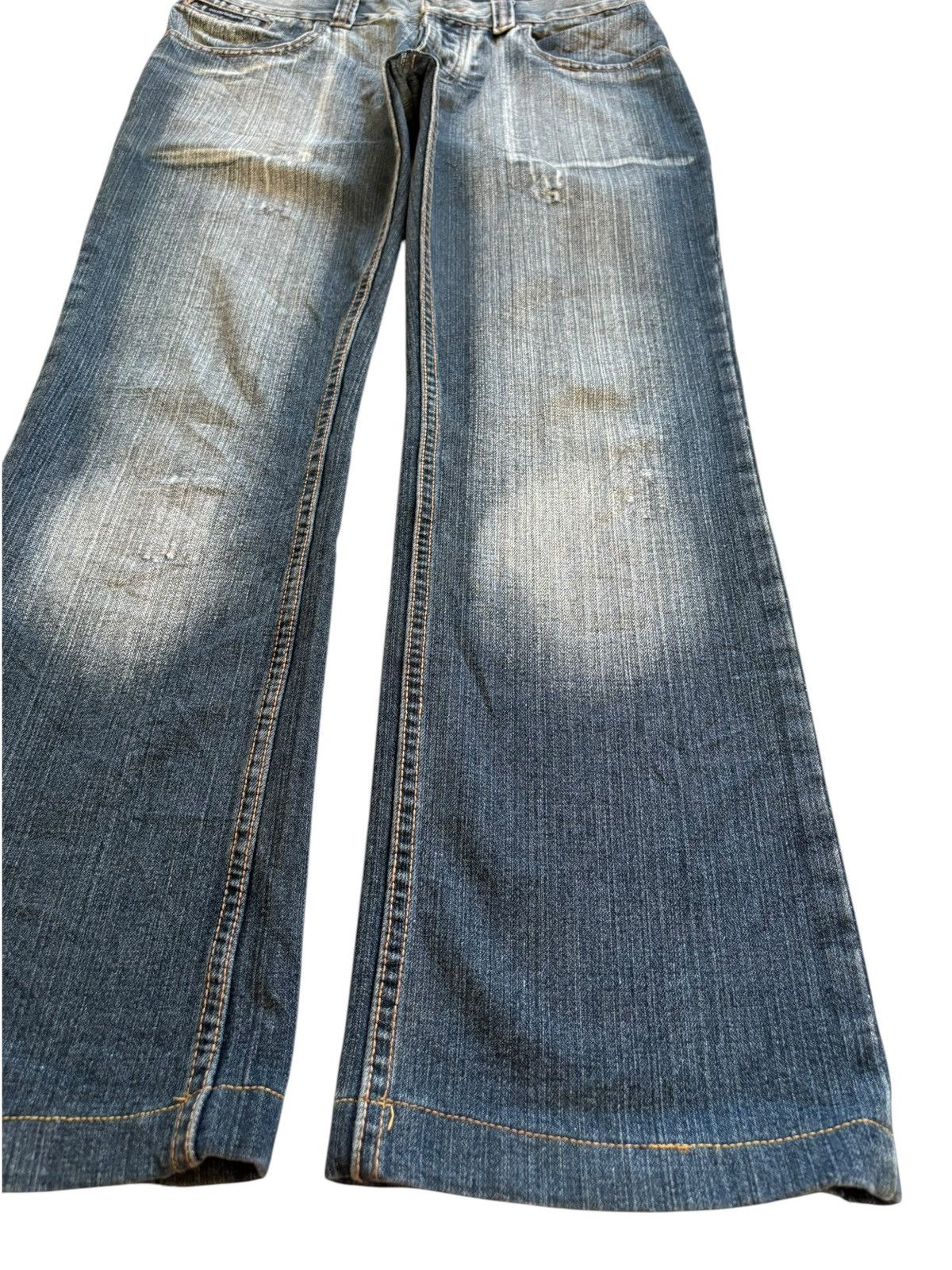 Dolce & Gabbana Vintage Dolce & Gabbana Mud Wash Spell Out Bootcut Jeans Size US 33 - 7 Thumbnail