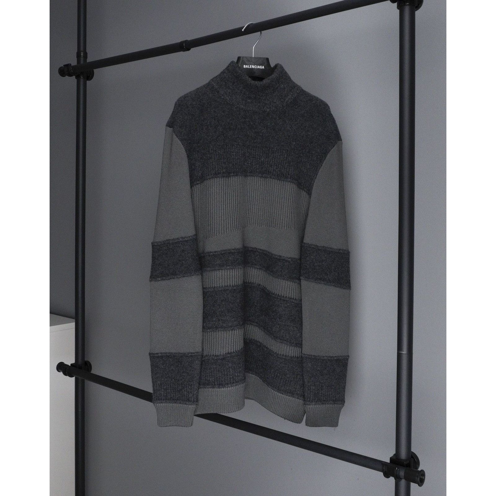 Vintage helmut lang grey wool roll neck sweater