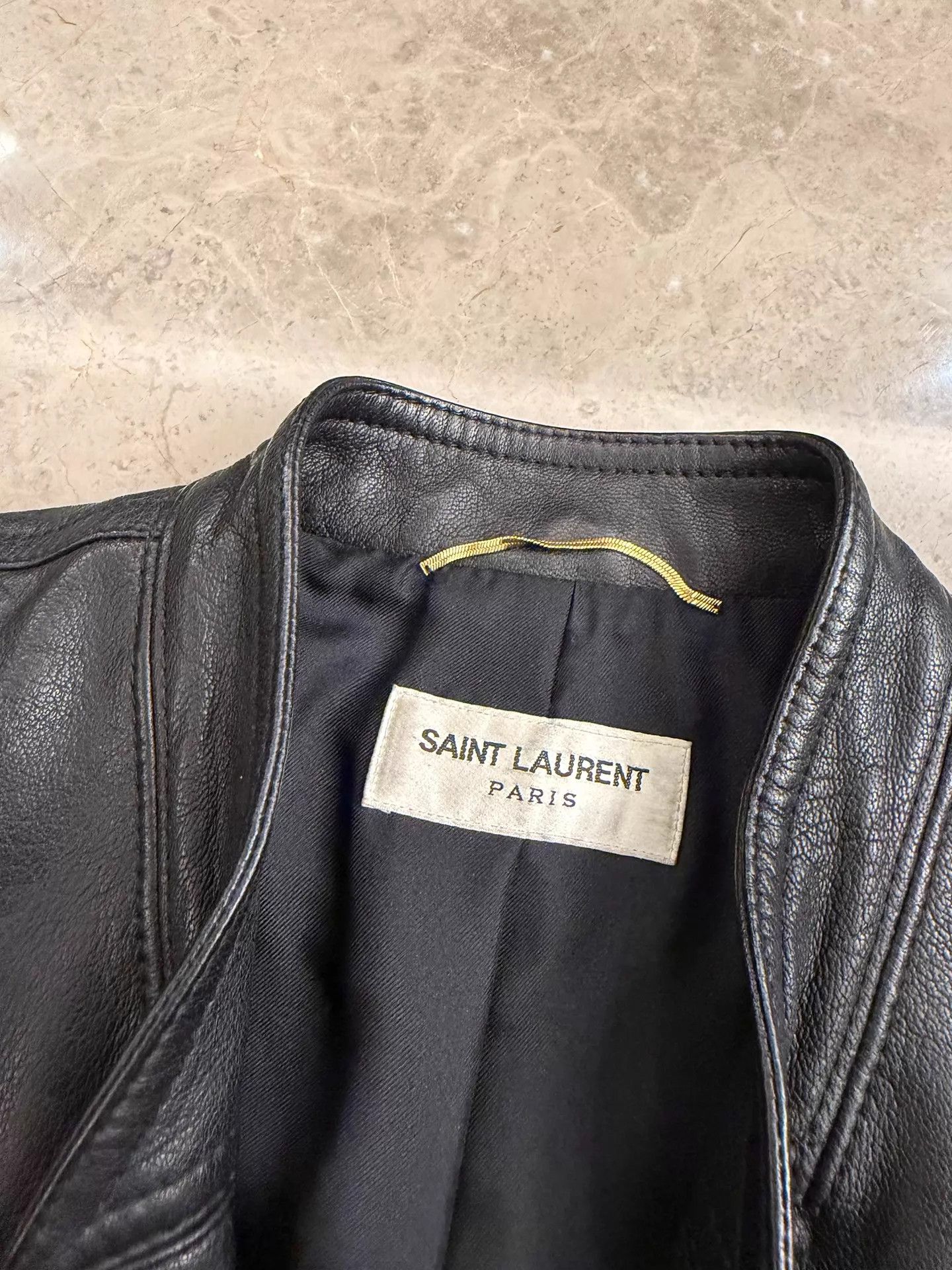 Saint Laurent Paris SLP Vintage Lambskin Court Leather Jacket Size S / US 4 / IT 40 - 6 Thumbnail