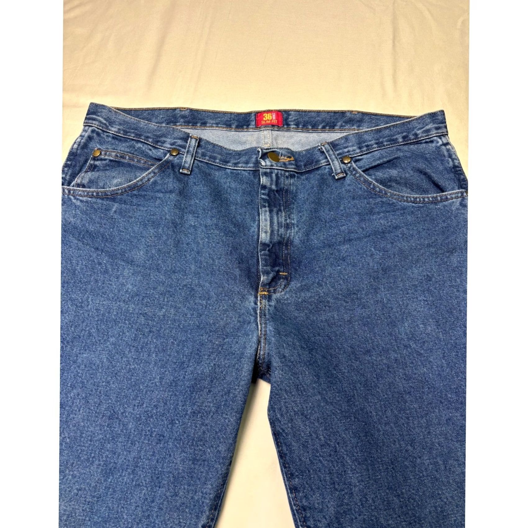 Wrangler Wrangler Jeans Cowboy Cut Slim Fit 38x32 Blue Denim Mens 36MWZ 1036MWZDS Size US 38 / EU 54 - 2 Thumbnail