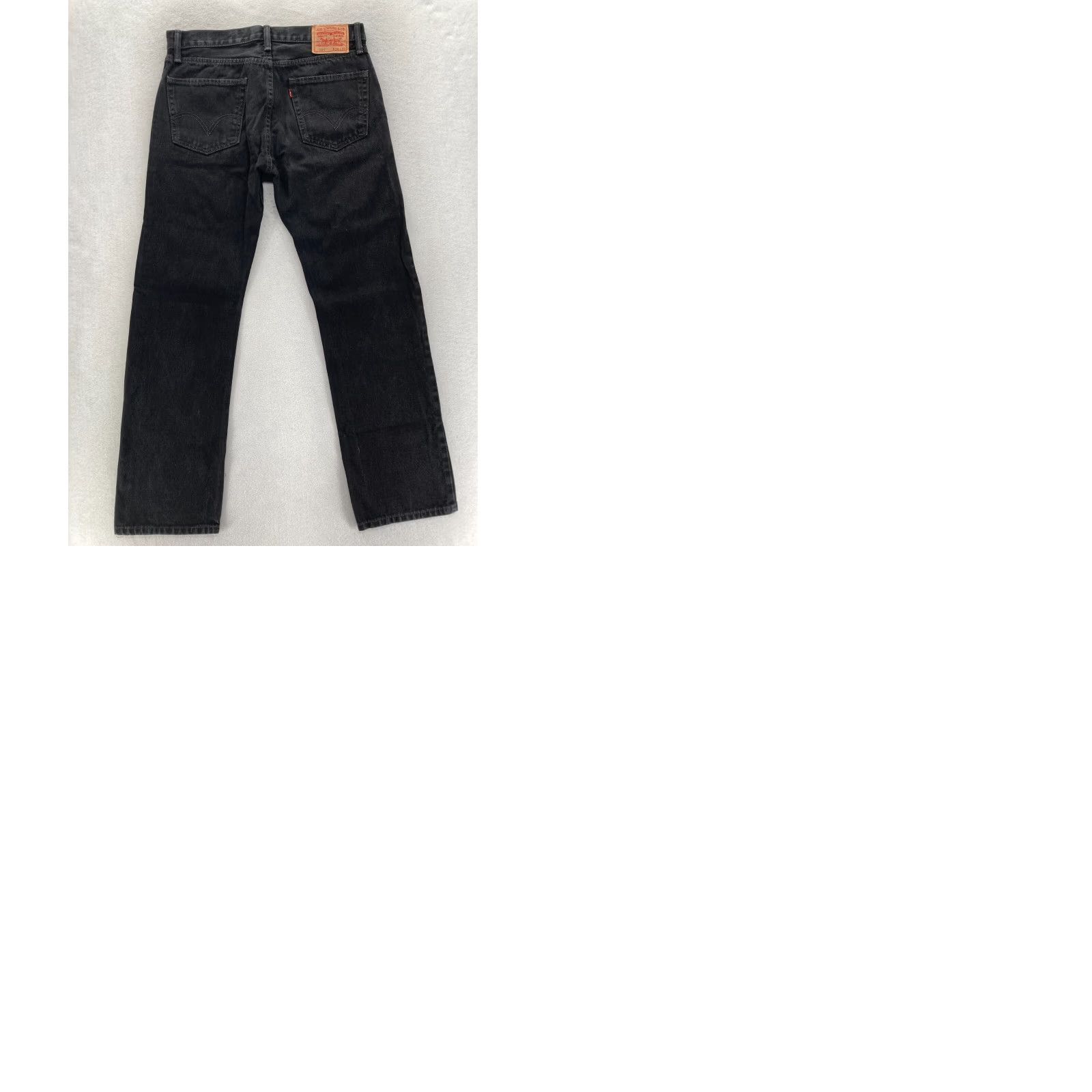 Levi's Levi's 505 Jeans Mens 34x32 Regular Straight Black Denim Mid Rise Grunge Western Denim Jeans - Levi's 505 Mens 34 32 Black Distressed None 5-Pocket Size US 34 / EU 50 - 9 Thumbnail
