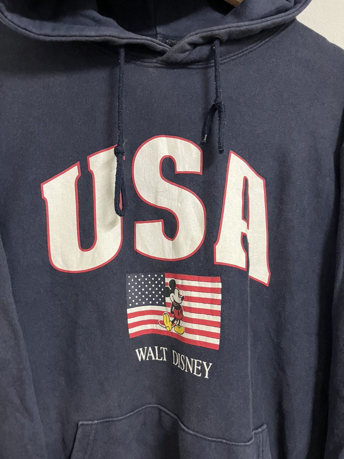 Mickey Mouse 💥Vintage Sunfaded Blue Black Walt Disney Mickey USA BIG LOGO Size US L / EU 52-54 / 3 - 4 Thumbnail