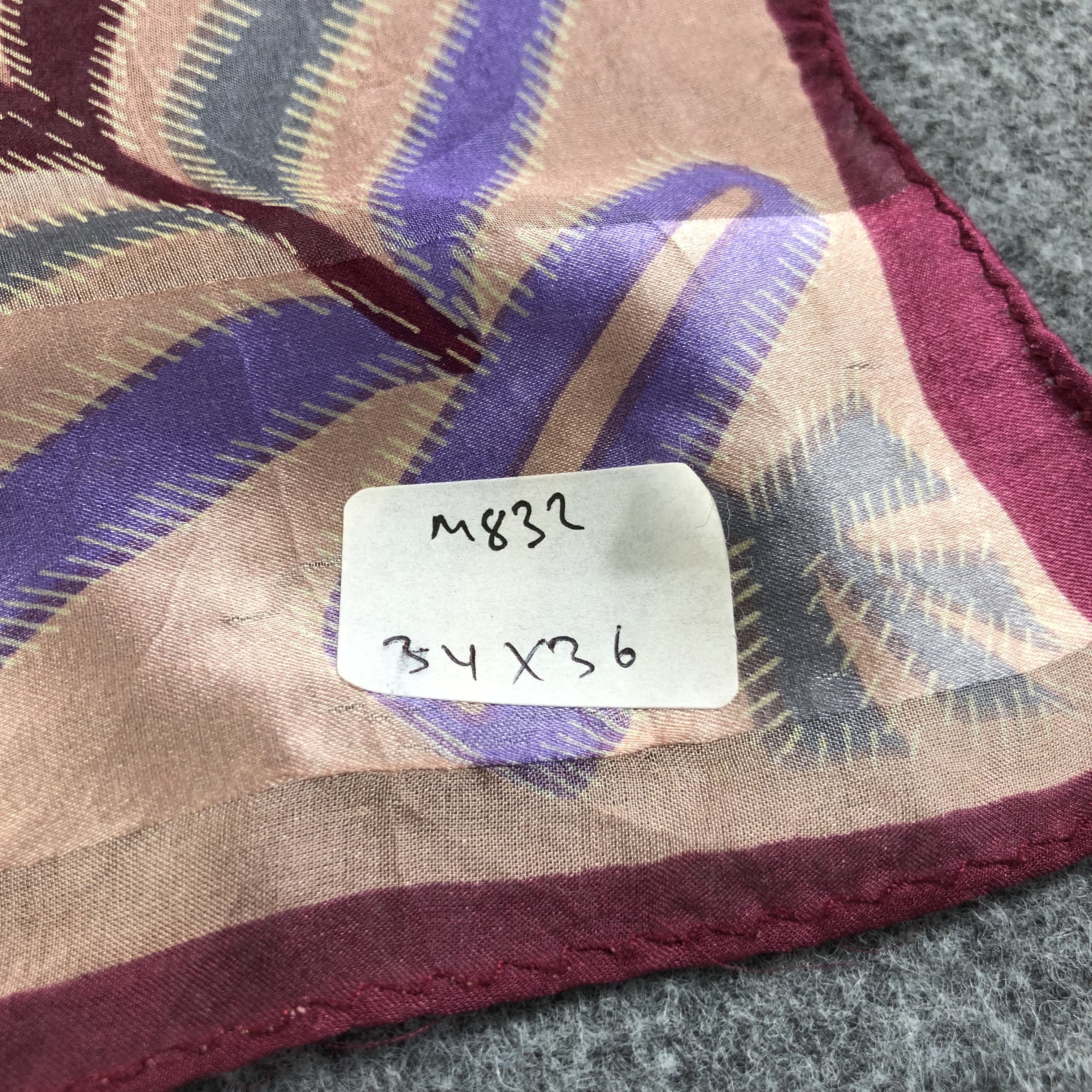 Japanese Brand Native Navajo Design Slit Thread Silk Scarf M832 Size ONE SIZE - 10 Thumbnail
