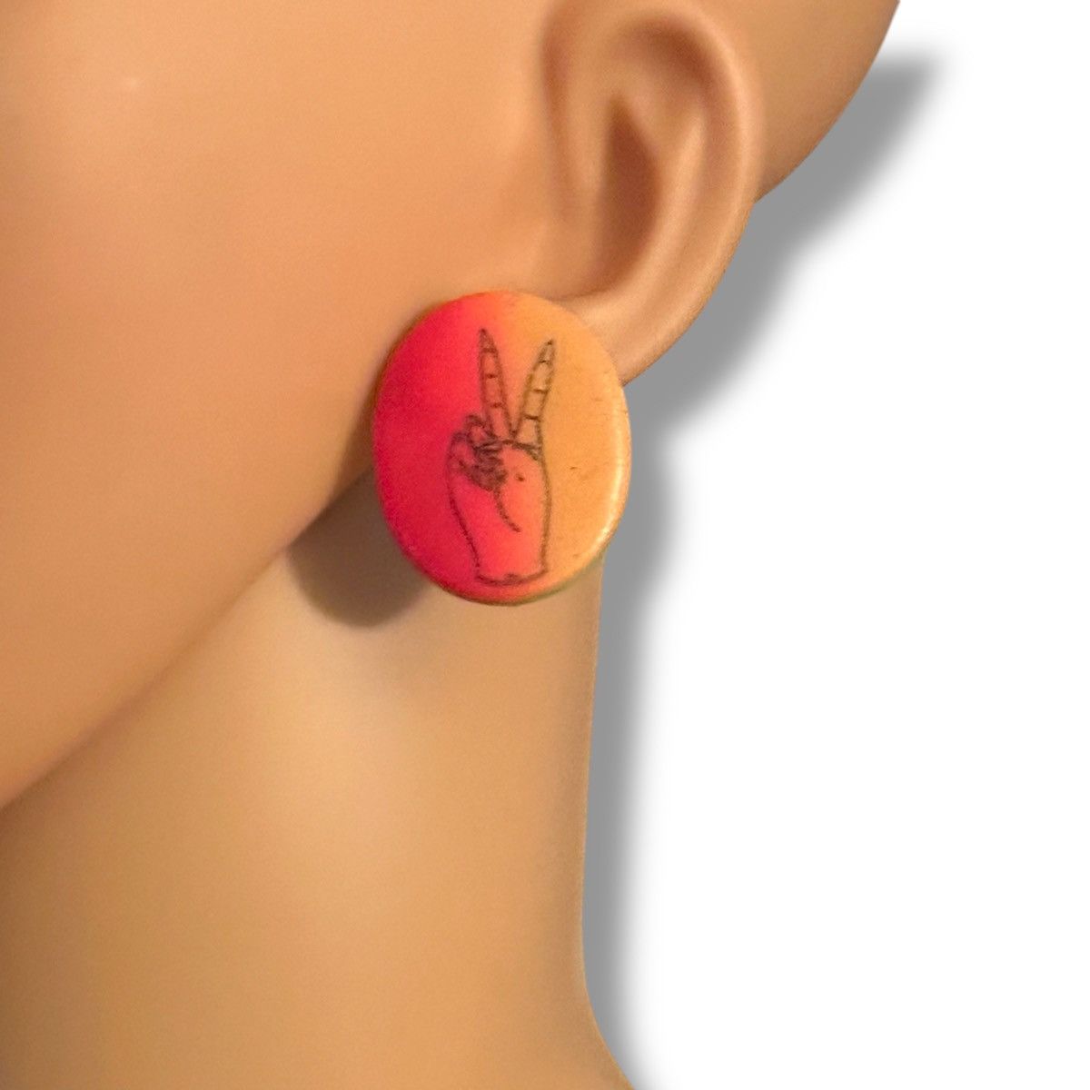 Other Hippie ombré peace hand earrings Size ONE SIZE - 3 Thumbnail