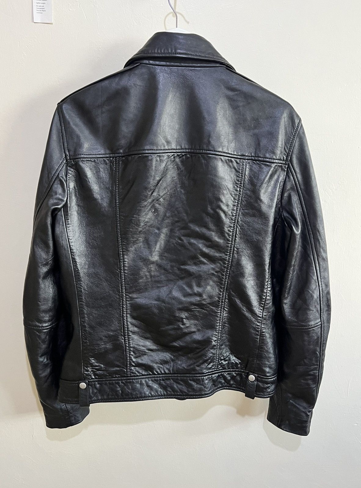 Allsaints ALLSAINTS BIKER MILO BLACK LEATHER JACKET Size US M / EU 48-50 / 2 - 3 Thumbnail