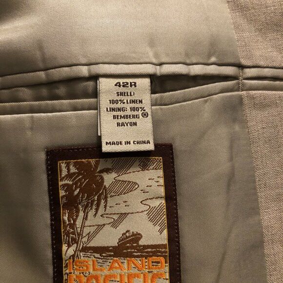 Other ISLAND PACIFIC MEN'S 100%LINEN SPORT COAT BLAZER SIZE: 42R Size 42R - 7 Thumbnail