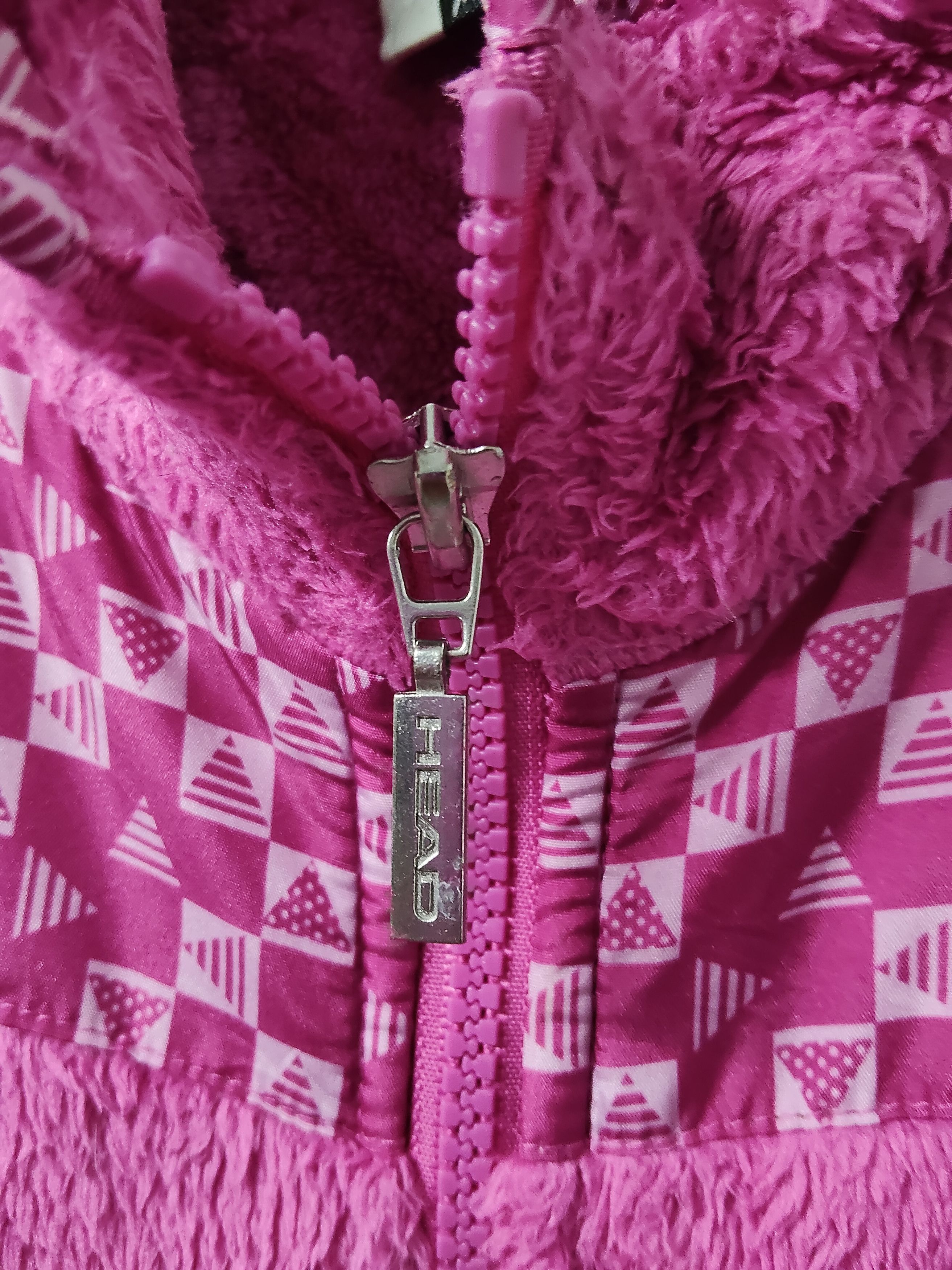 Japanese Brand vintage HEAD fleece jacket sweater pink size m Size M / US 6-8 / IT 42-44 - 4 Thumbnail
