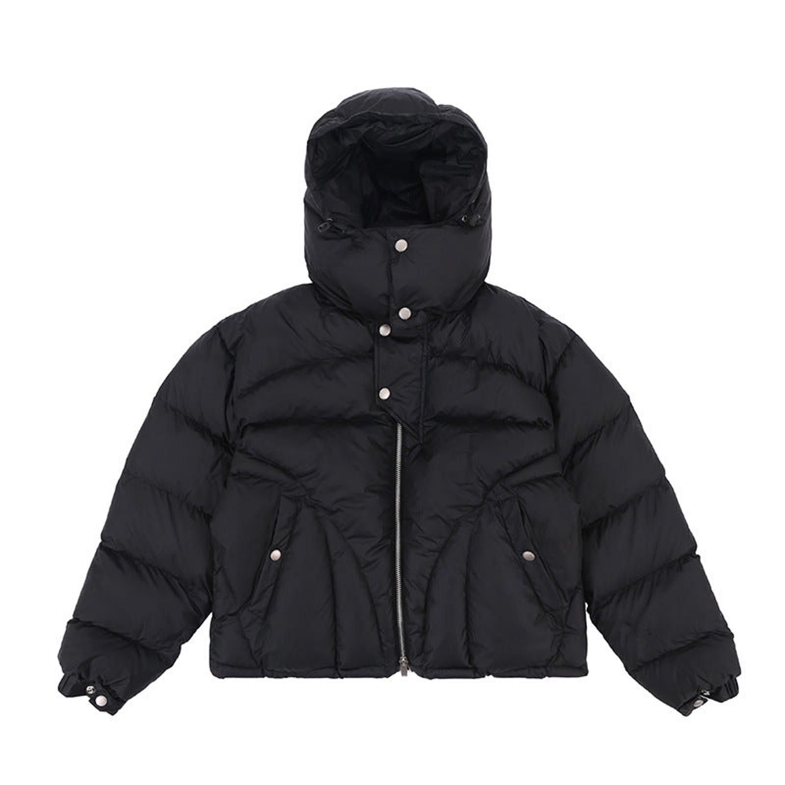 Japanese Brand Beige Puffer Jacket with Hood, Warm Winter Coat Size US M / EU 48-50 / 2 - 4 Thumbnail