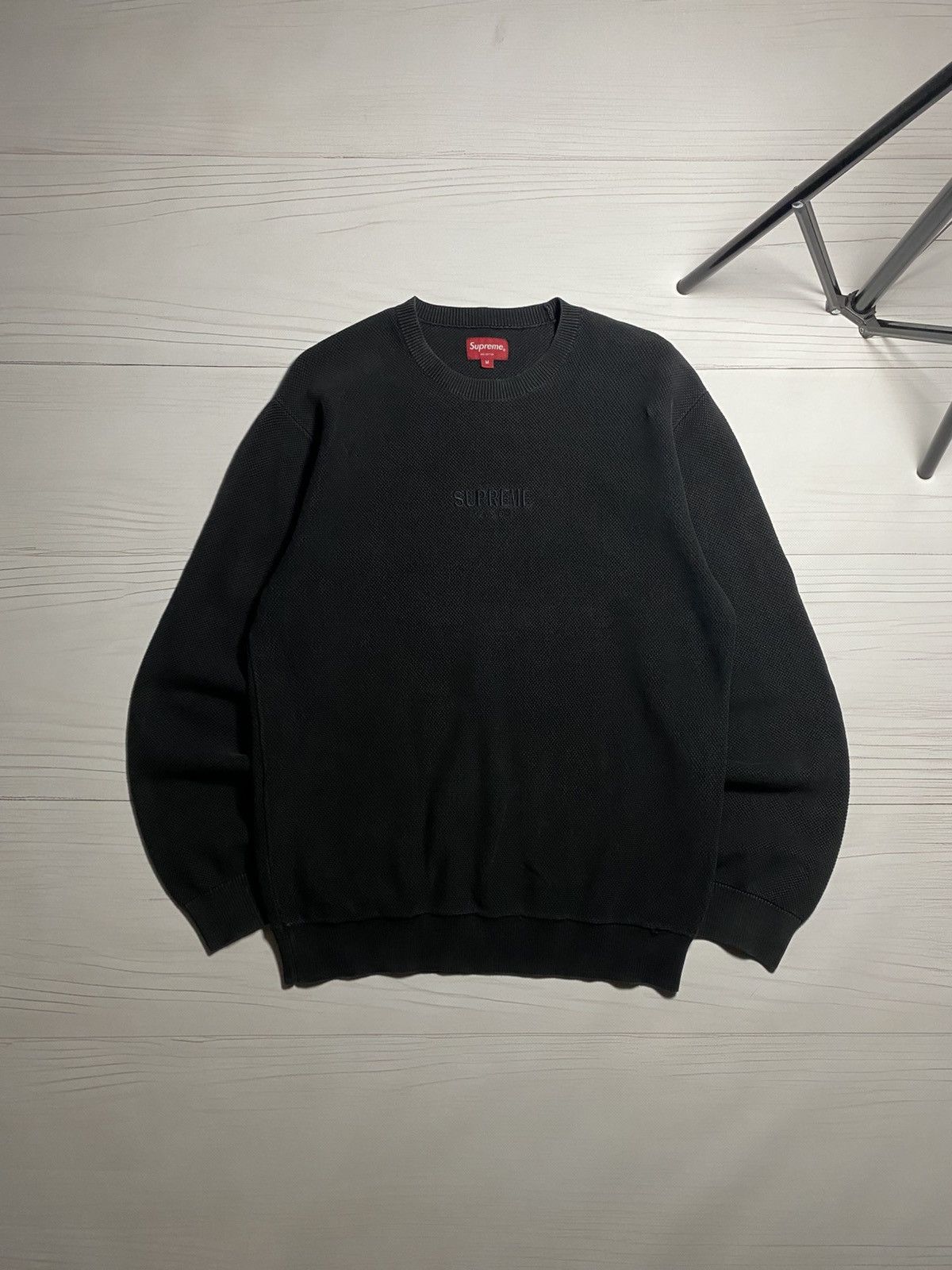 Supreme Supreme Raised Logo Crewneck Faded Sweater Size US M / EU 48-50 / 2 - 1 Thumbnail