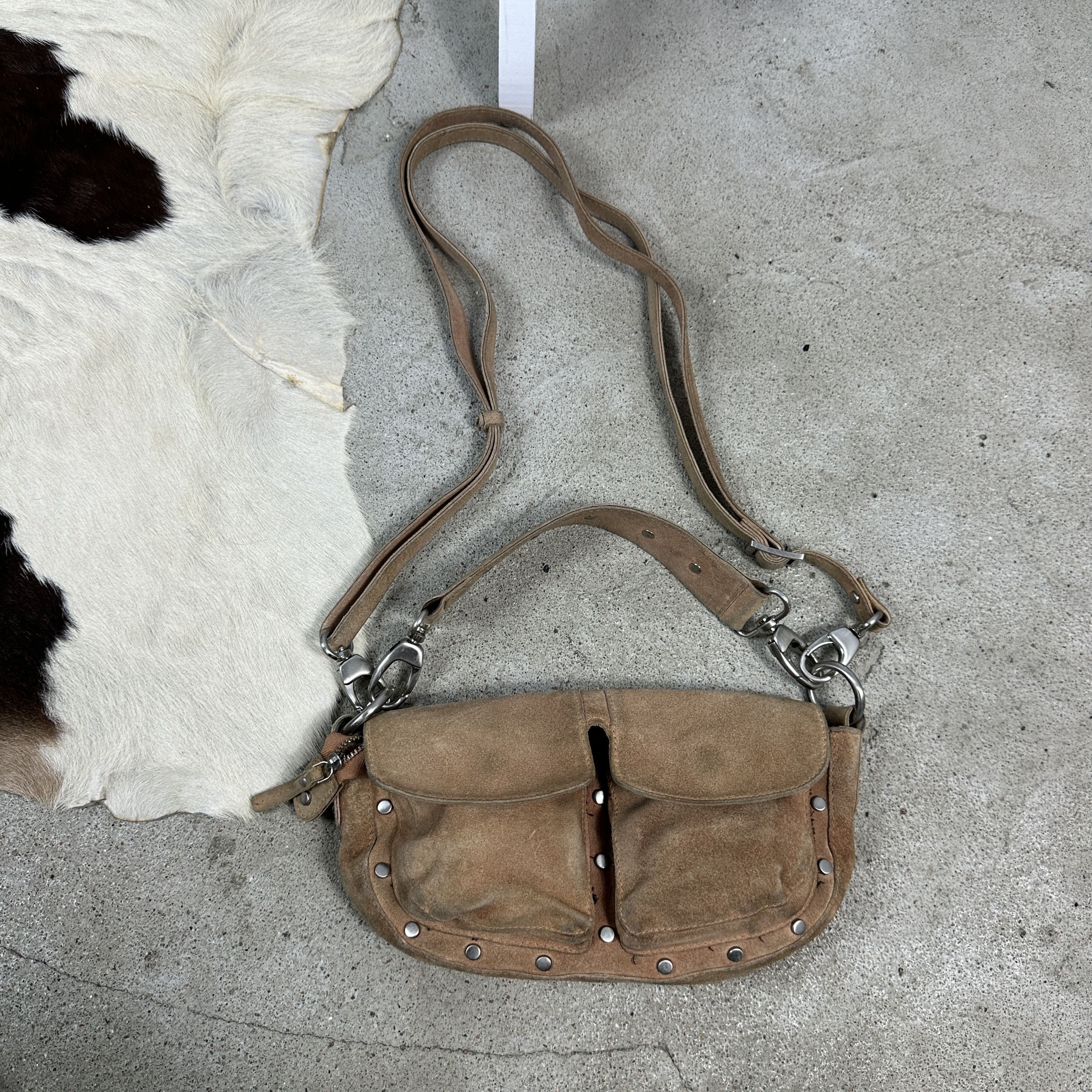 Vintage Vintage Leather Suede Grunge Opium 00S Bag Size ONE SIZE - 4 Thumbnail