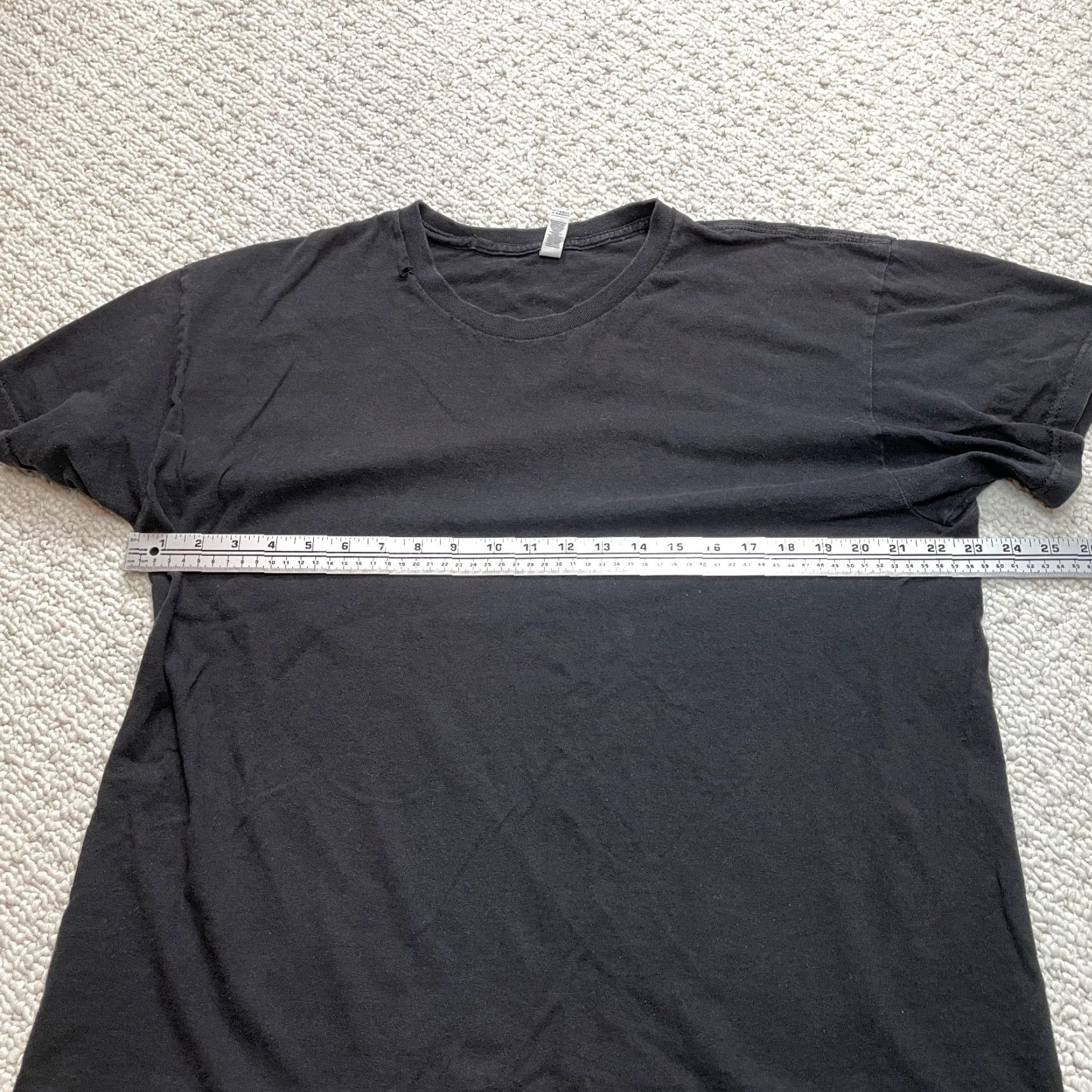 Vintage Allstyle Heavyweight Shirt Mens XL Black Crew Neck Short Sleeve Cotton Solid Top Size US XL / EU 56 / 4 - 4 Thumbnail