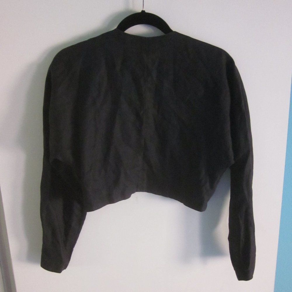 Other Liancarlo Designer Black Linen Shrug Jacket Size 6 Size S / US 4 / IT 40 - 7 Thumbnail