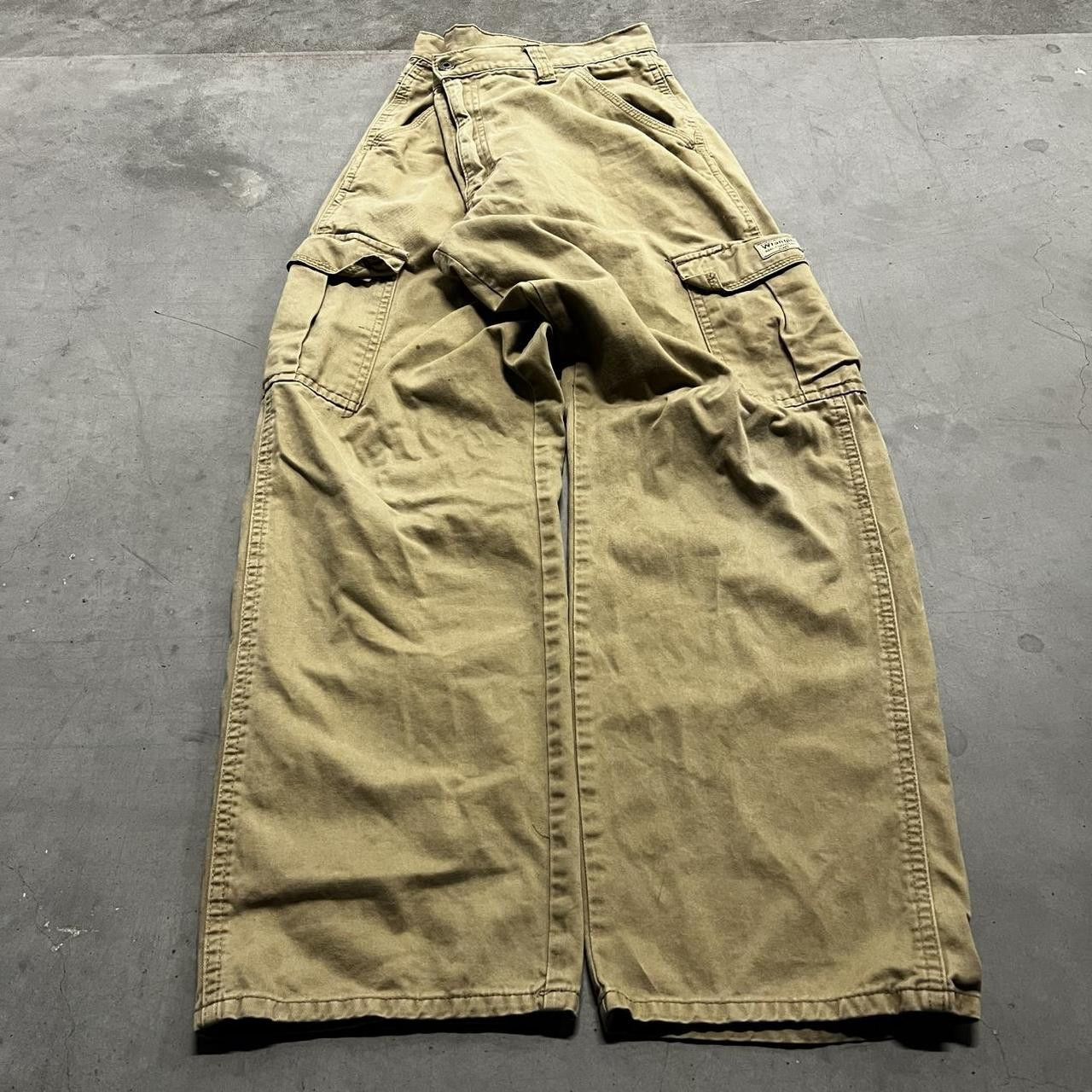 Japanese Brand × Vintage Vintage Y2K/2000s Baggy Carhartt Style Khaki Cargo Pants! Size US 32 / EU 48 - 3 Thumbnail