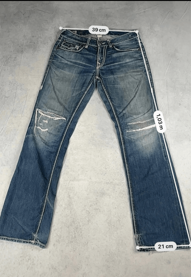 True Religion Rare True religion "made in USA" Ricky Giant Big t Size US 31 - 3 Thumbnail