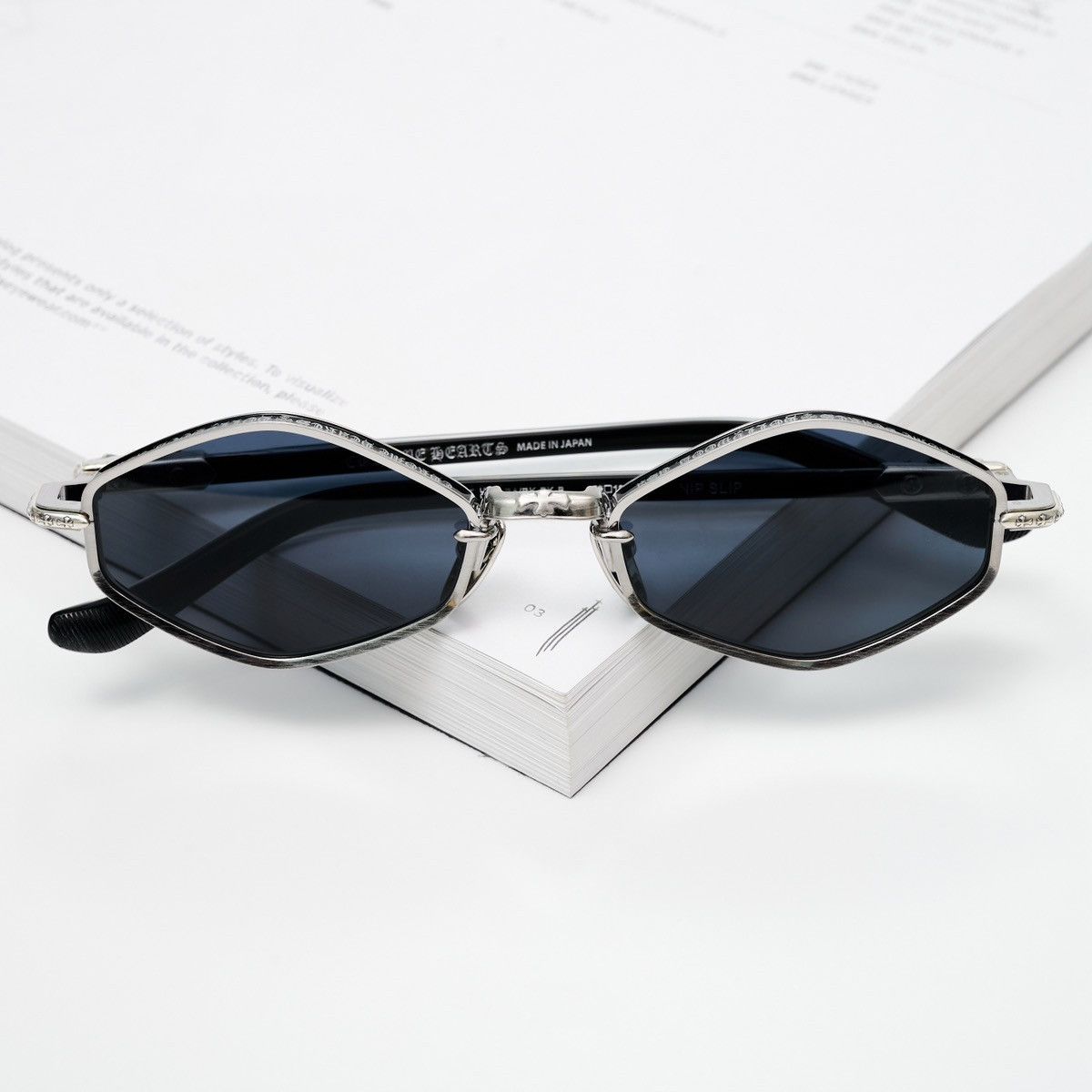 Chrome Hearts CHROME HEARTS NIP SLIP BRUSHED ALLOY/BLACK-BLACK-PLASTIC SUNGLASSES Size ONE SIZE - 6 Thumbnail