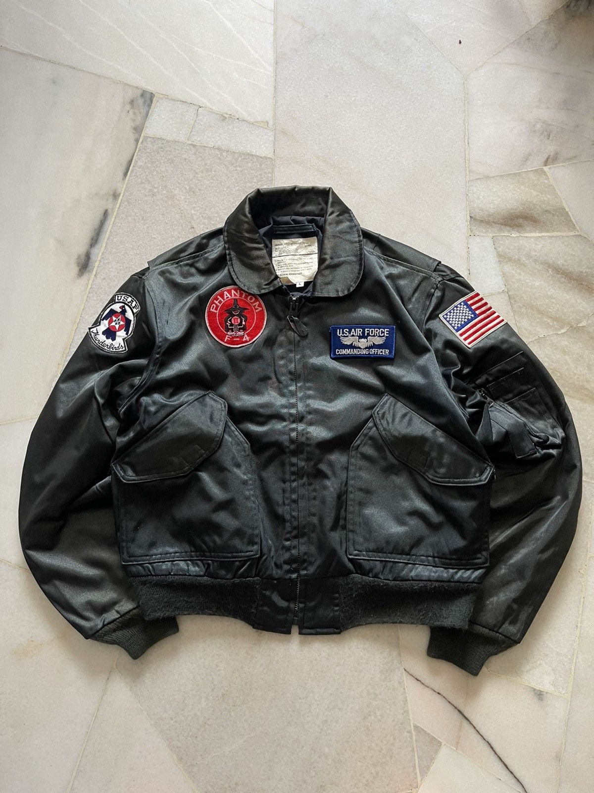 Vintage Vintage Us Air Force Bomber Jacket With Phantom Patches 11 Size US XXL / EU 58 / 5 - 8 Thumbnail