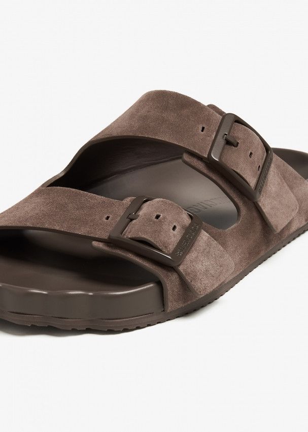 Balenciaga o1bcso1str0526 Sunday Suede Cold Sandals in Brown Size US 12 / EU 45 - 2 Thumbnail