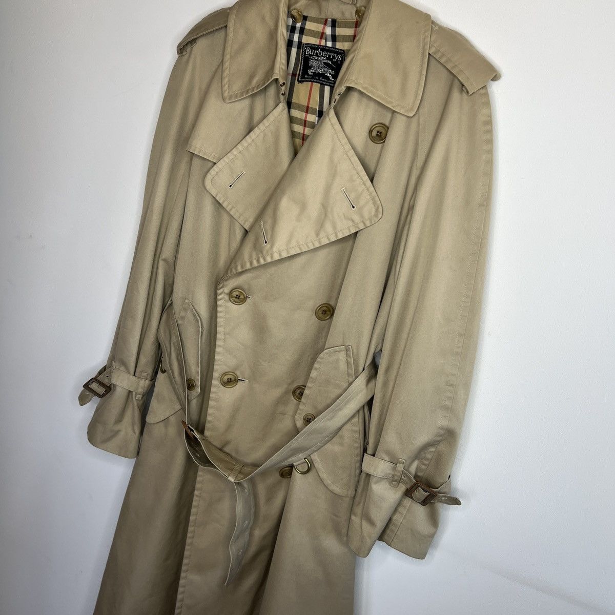 Burberry Vintage Burberry Trench Coat 90s Nova Check Beige Belted Size US L / EU 52-54 / 3 - 2 Thumbnail