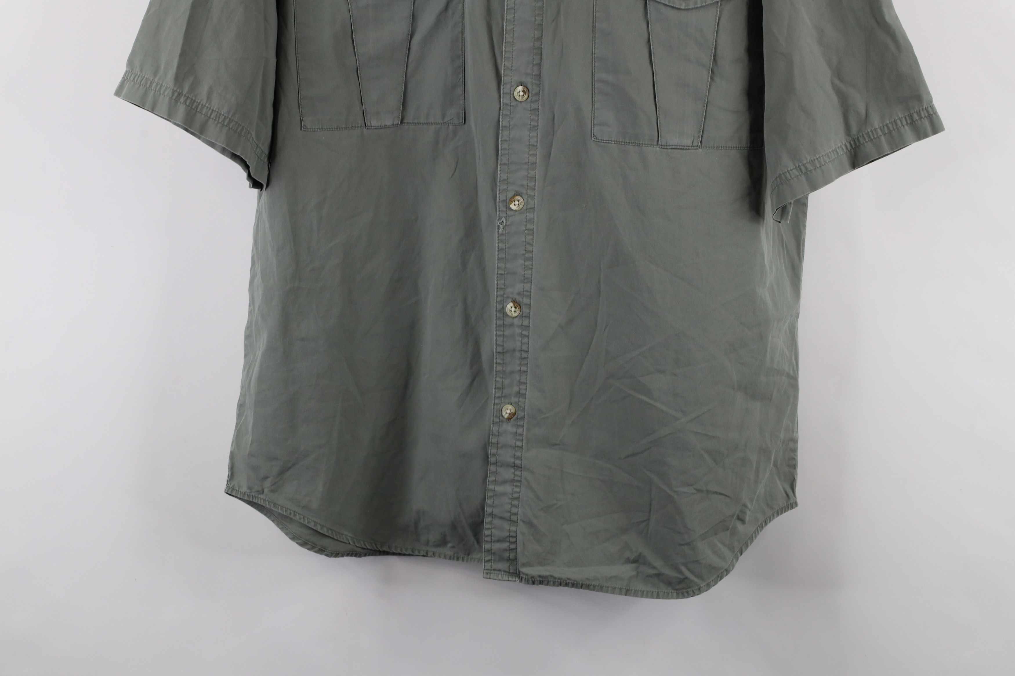 Columbia × Vintage Vintage 90s Columbia Spell Out Short Sleeve Button Shirt Size US L / EU 52-54 / 3 - 3 Thumbnail