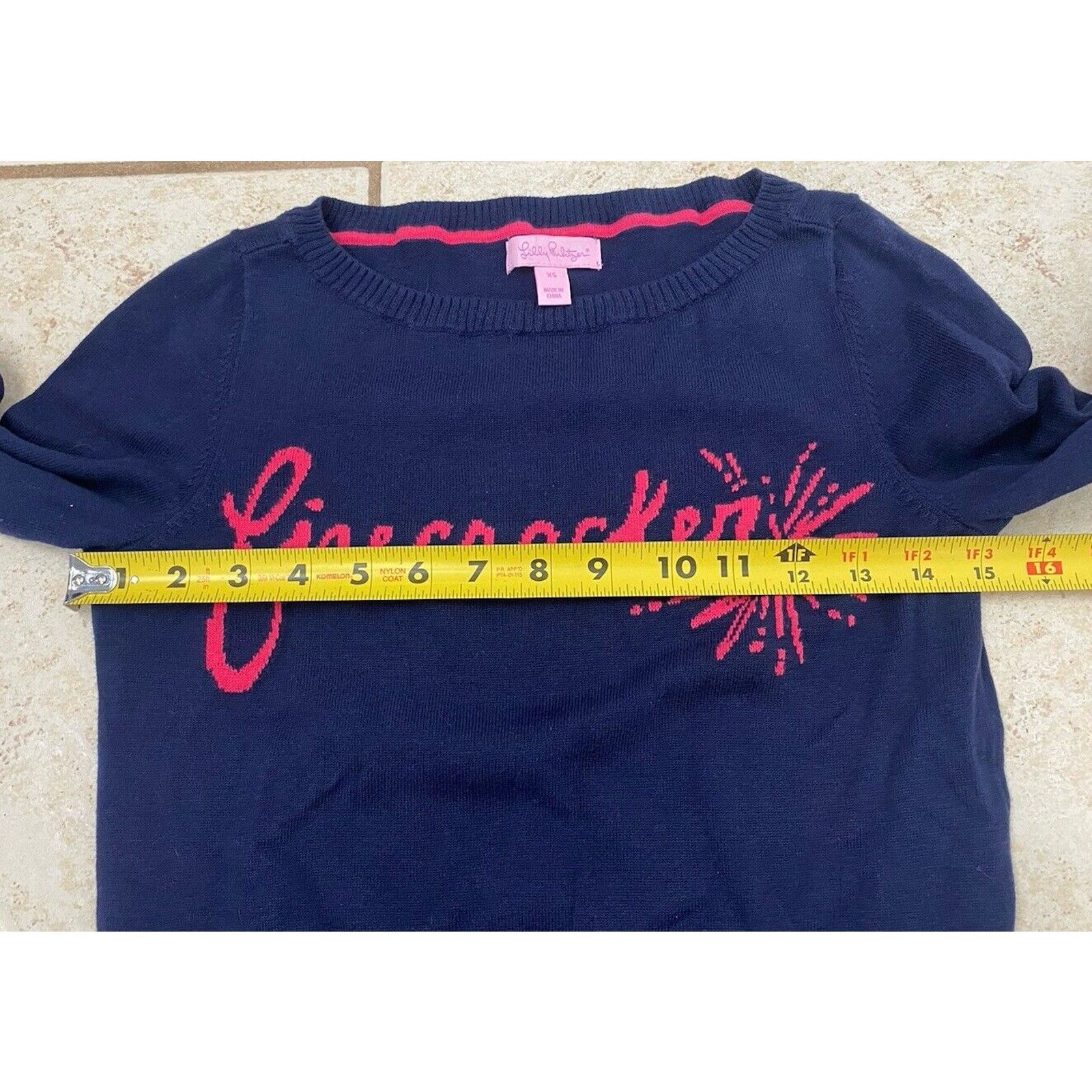 Lilly Pulitzer Lilly Pulitzer Marielle Firecracker Sweater Long Sleeve Size XS / US 0-2 / IT 36-38 - 9 Thumbnail