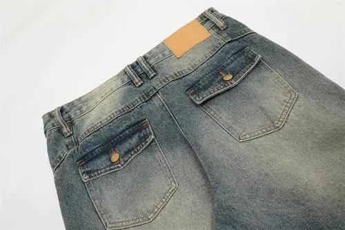 VIBE Men's American loose casual distressed straight washed jeans Size US 32 / EU 48 - 5 Thumbnail