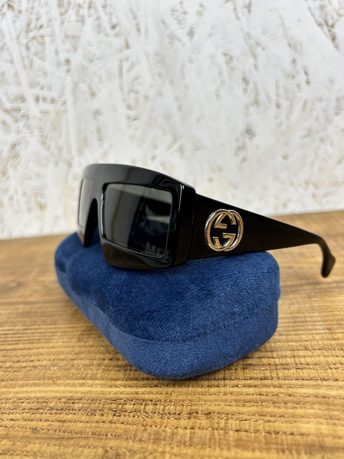 Gucci Gucci Rectangular Frame Futuristic Glasses Black GG0358S Size ONE SIZE - 2 Thumbnail