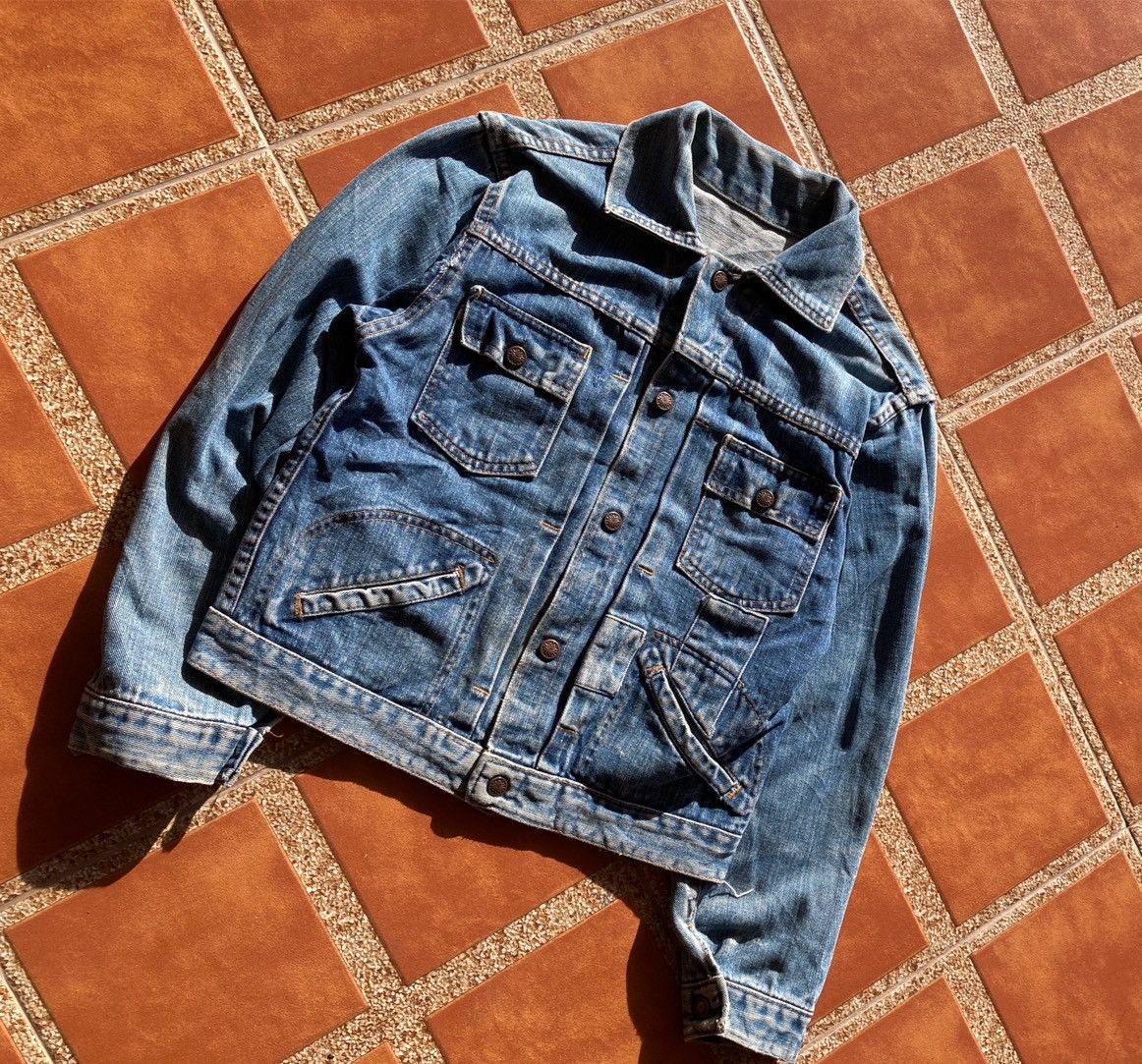 JCPenney 1950s Vintage Cropped Denim Jacket | jc penny Size US XXS / EU 40 - 5 Thumbnail