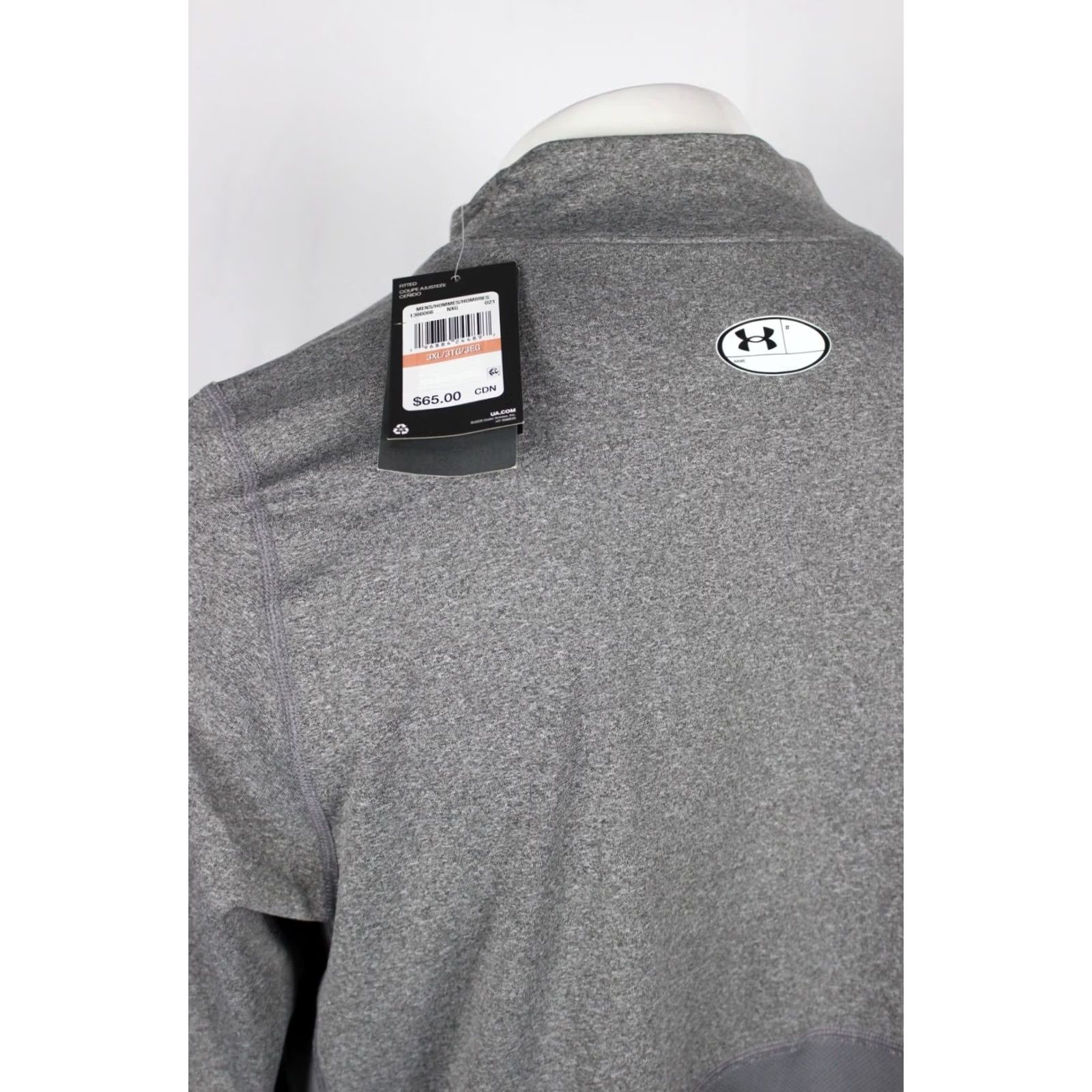 Under Armour Under Armour Men's Cold Gear Fitted Crew Long Sleeve Shirt M Medium Gray Fitted Size US XXL / EU 58 / 5 - 3 Thumbnail
