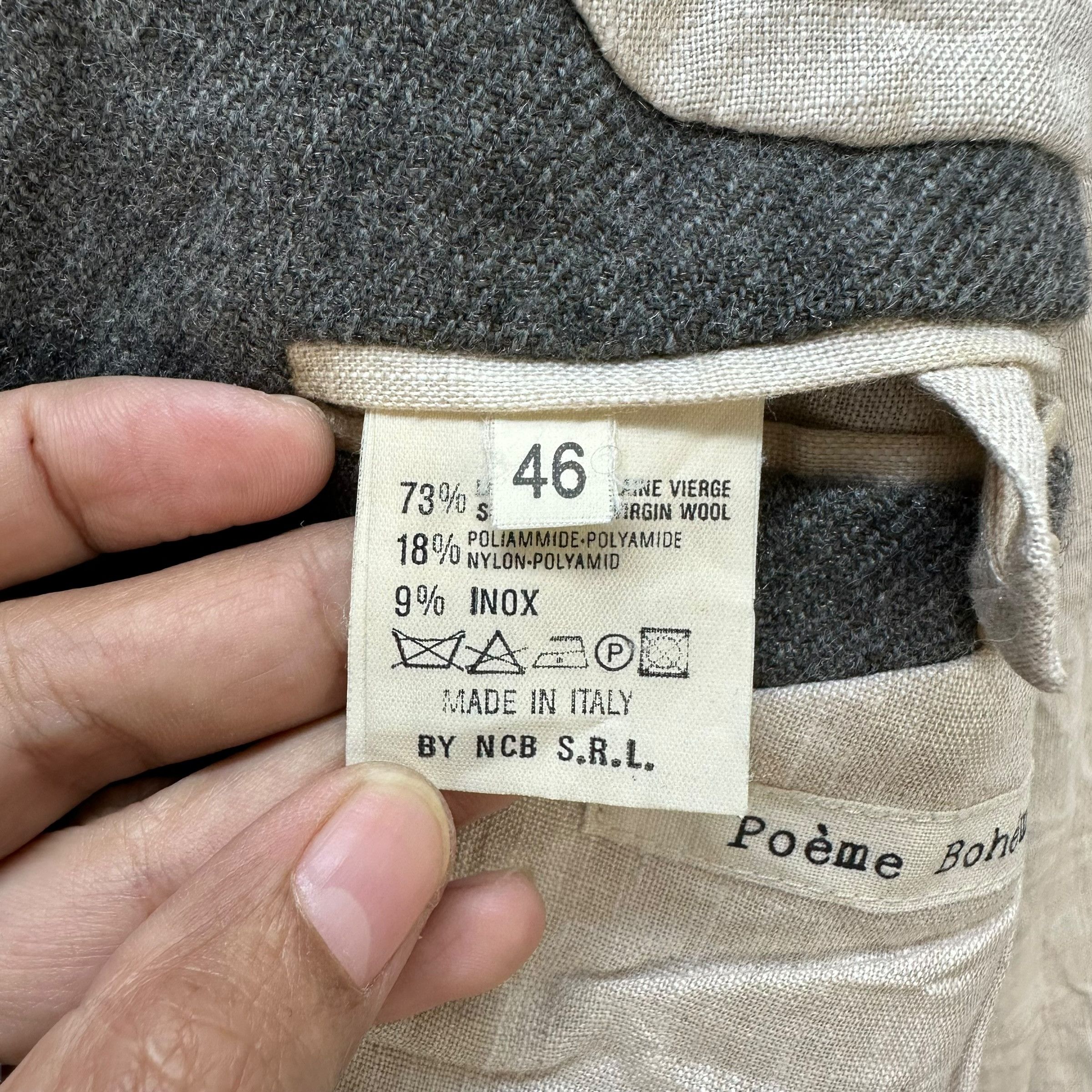 Poeme Bohemien Vintage POEME BOHEMEIN Wool Blend Long Coat #A76-1843 Size US M / EU 48-50 / 2 - 9 Thumbnail