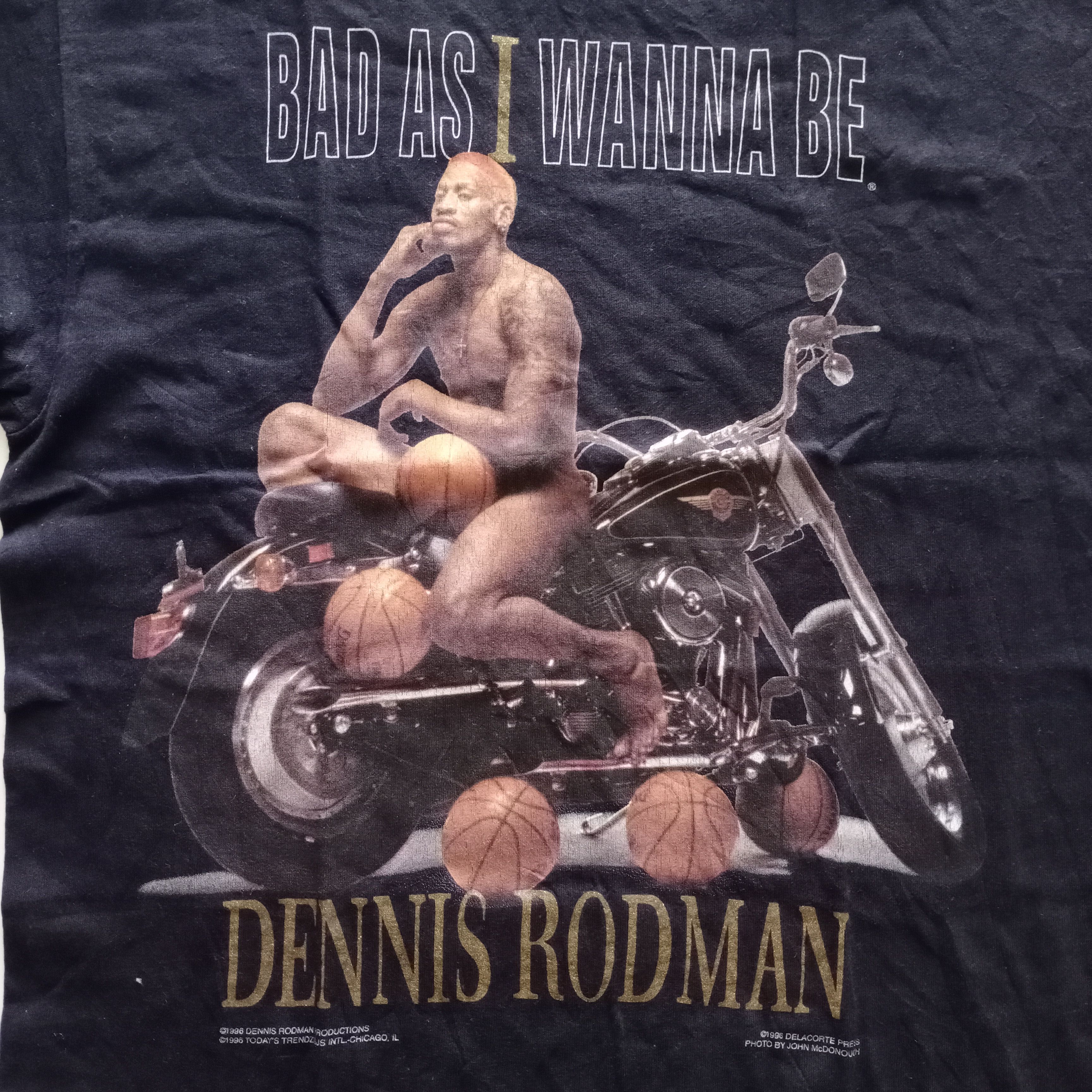 NBA × Vintage Vintage 1996 Dennis Rodman Bad As I Wanna Be T Shirt Size US M / EU 48-50 / 2 - 3 Thumbnail