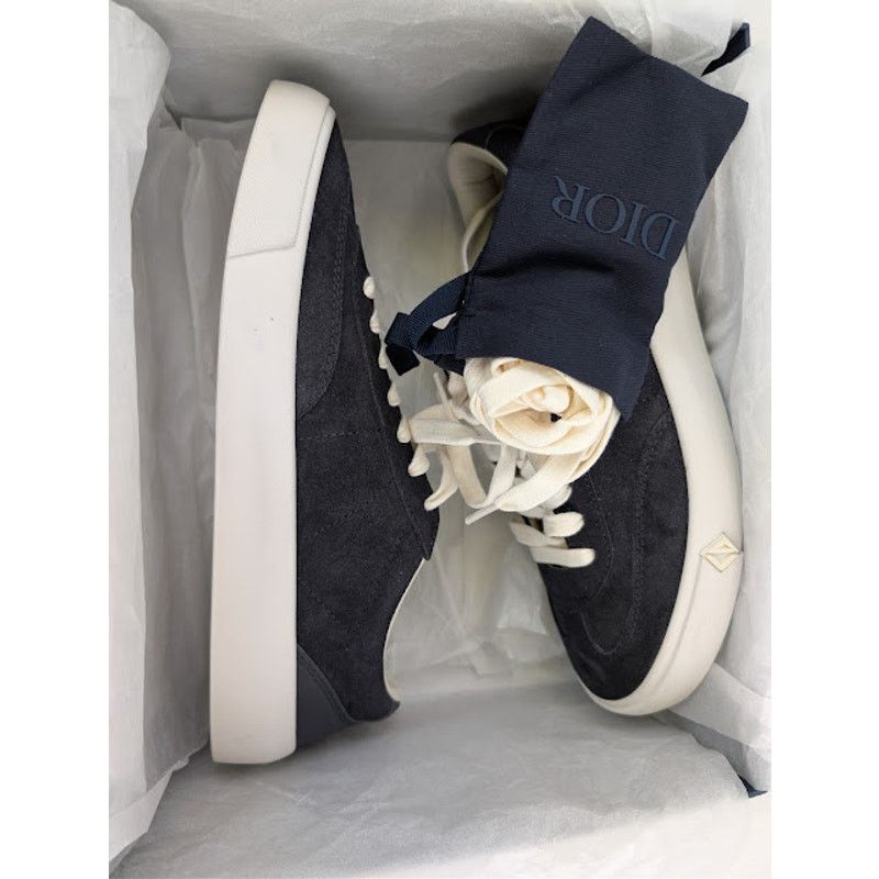 Dior o1rshd1 Leather Low Top Sneaker in Grey / Green Size US 8 / EU 41 - 22 Thumbnail