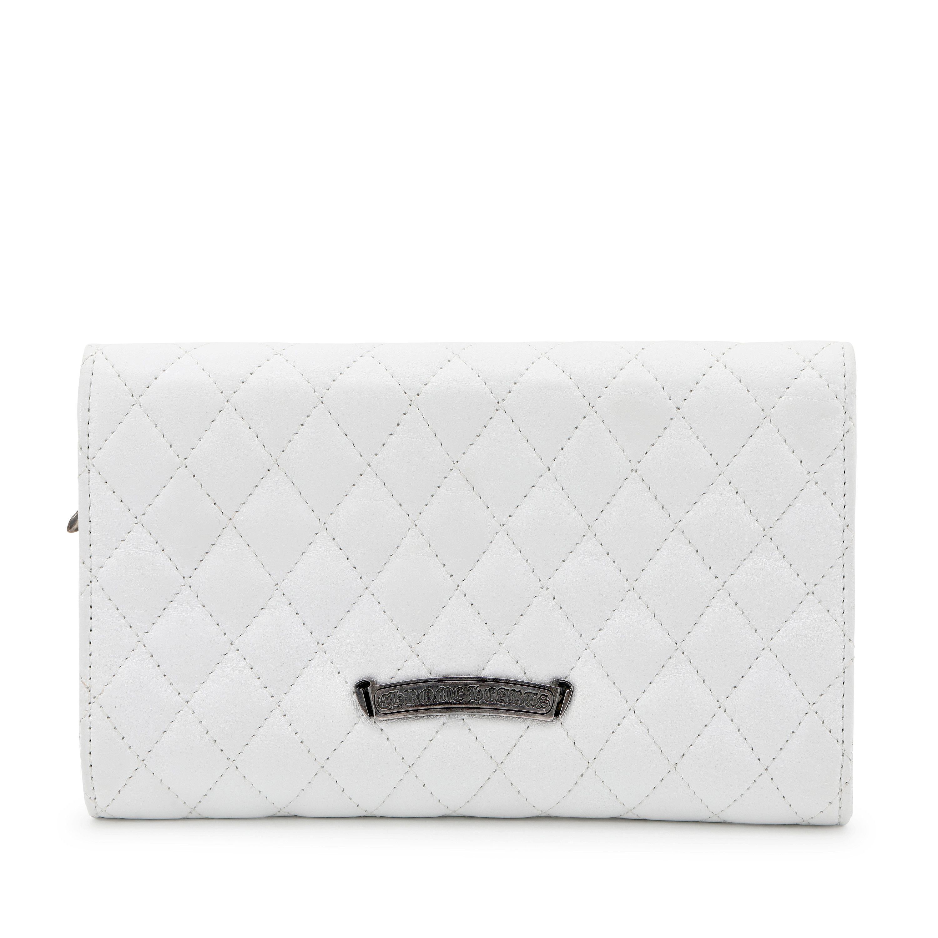 Chrome Hearts White Quilted Cross Wallet Size ONE SIZE - 5 Thumbnail