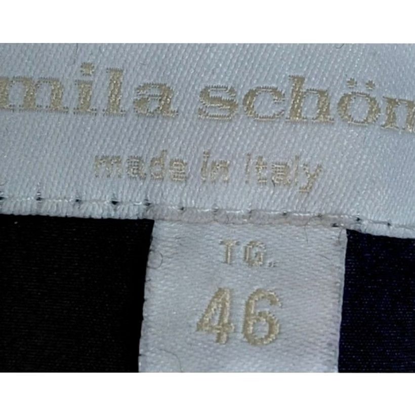 Vintage Mila Schön Navy Knit Women Coat Regular Size 46 Fur Trim Size L / US 10 / IT 46 - 3 Thumbnail