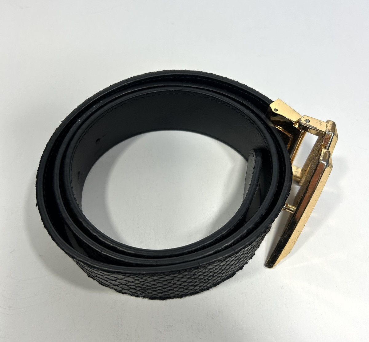 Other Mint Gold/Black Made in USA Crocodile Belt Size: One Size Size ONE SIZE - 3 Thumbnail