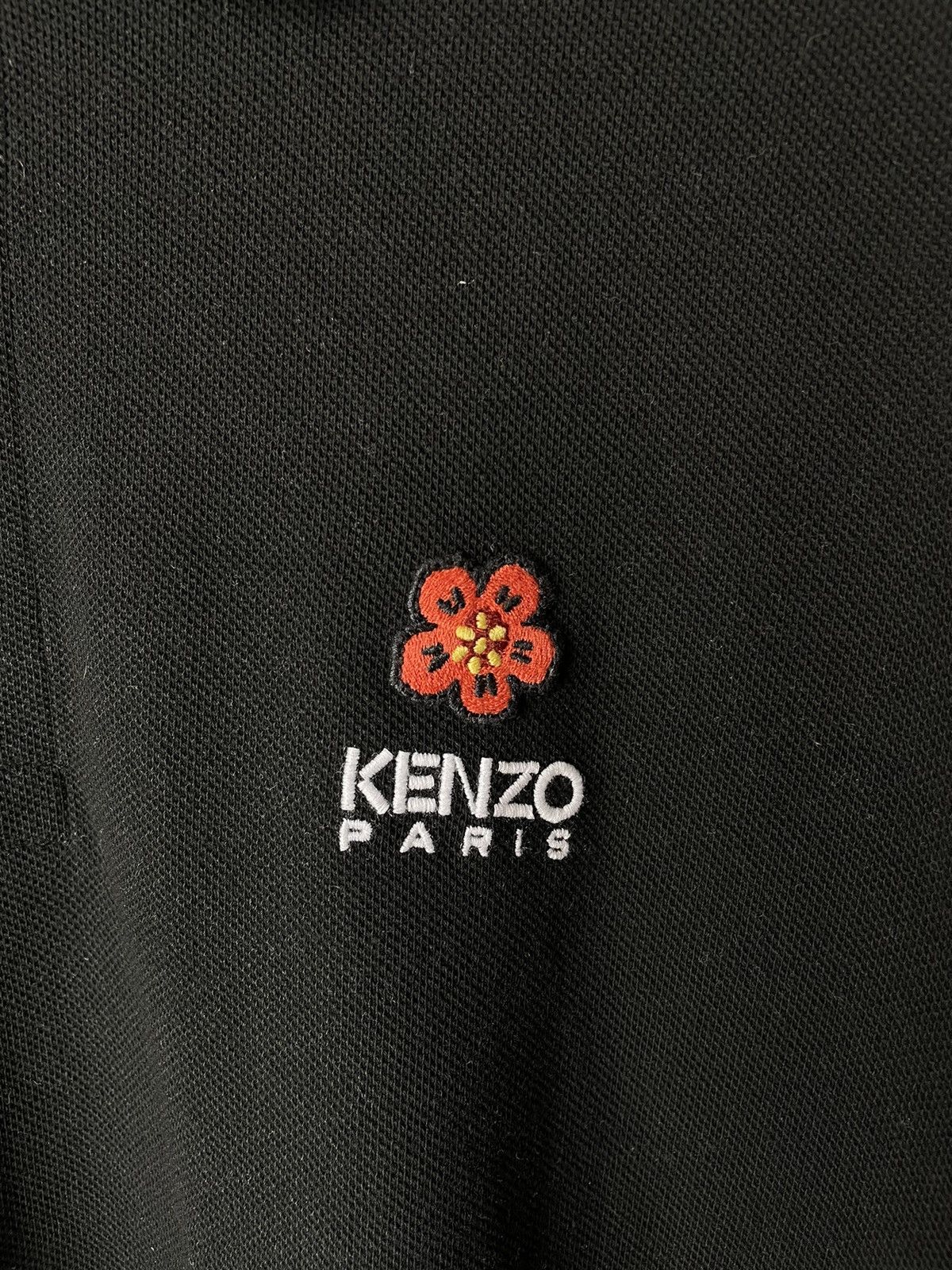 Kenzo KENZO Paris Crest Flower Logo Men's XL Black Polo Shirt Size US XL / EU 56 / 4 - 2 Thumbnail