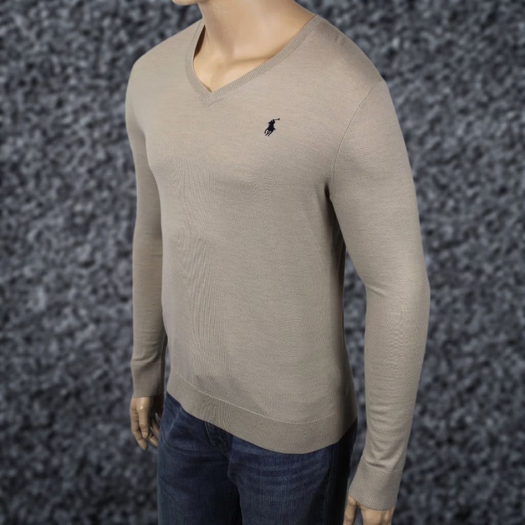 Polo Ralph Lauren Polo Ralph Lauren Sweater Mens various Beige Merino Wool Neck Slim Fit Stretch NWT Size US XXL / EU 58 / 5 - 1 Preview