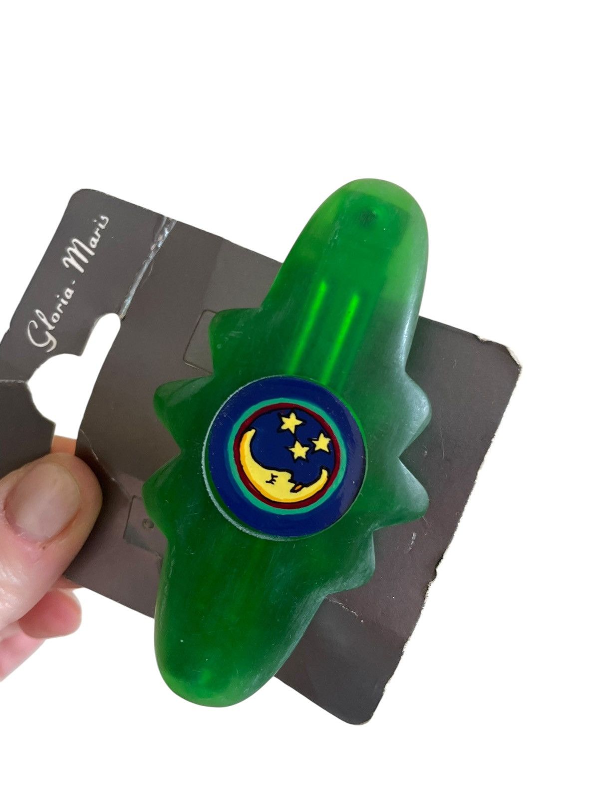 Vintage Gloria Maris vintage handmade handpainted green hairclip Size ONE SIZE - 3 Thumbnail