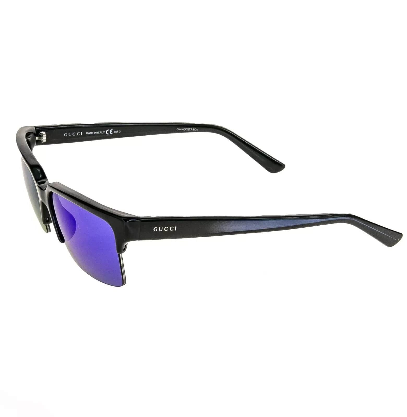 Gucci GUCCI Black Unisex Square Blue 3710 Gg3710S Sunglasses Size ONE SIZE - 7 Thumbnail