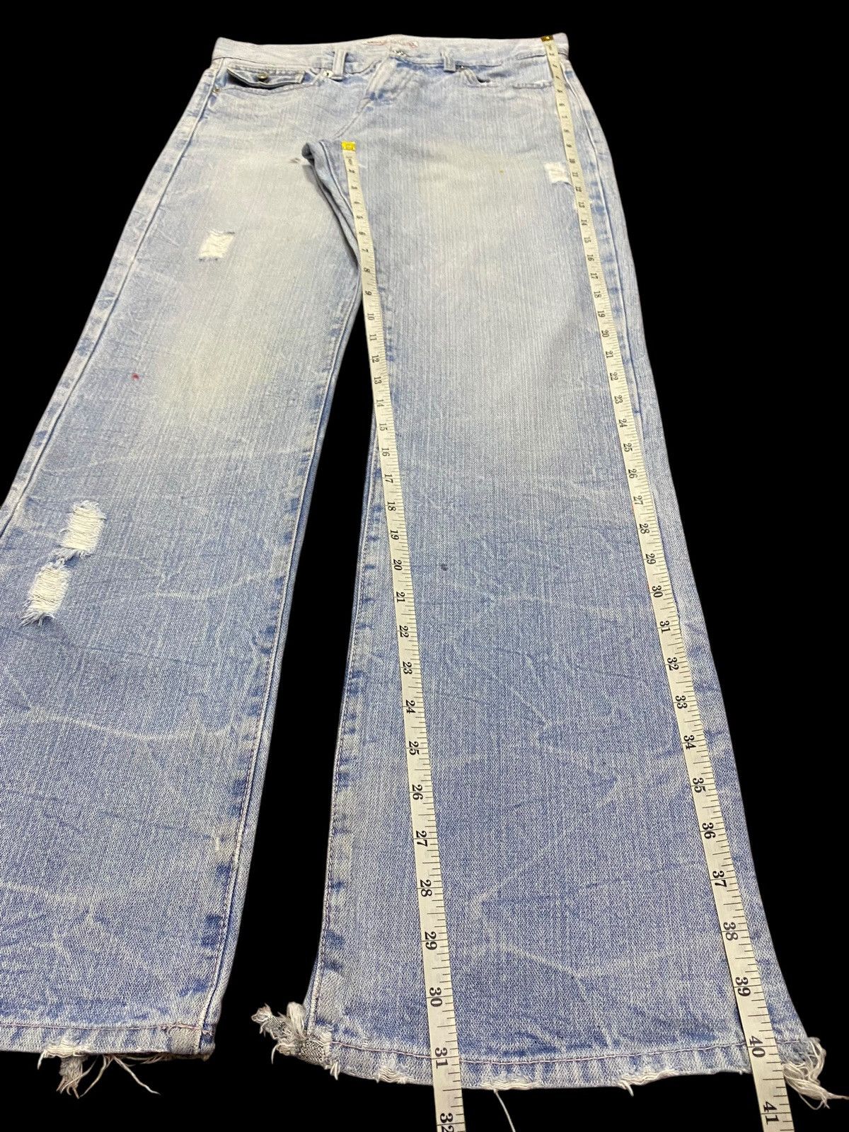 Japanese Brand Vintage Japanese Brands Faded Thunder Bootcut Jeans Size US 31 - 13 Thumbnail