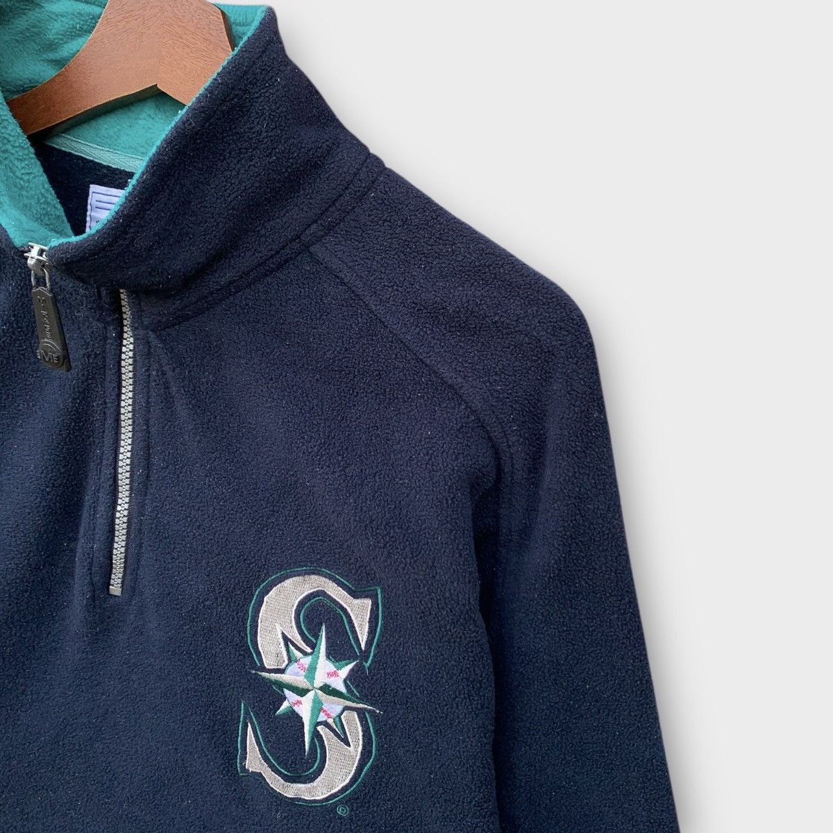 MLB VINTAGE MLB SEATTLE MARINERS FLEECE JACKET HALF ZIPPER Size US L / EU 52-54 / 3 - 6 Thumbnail