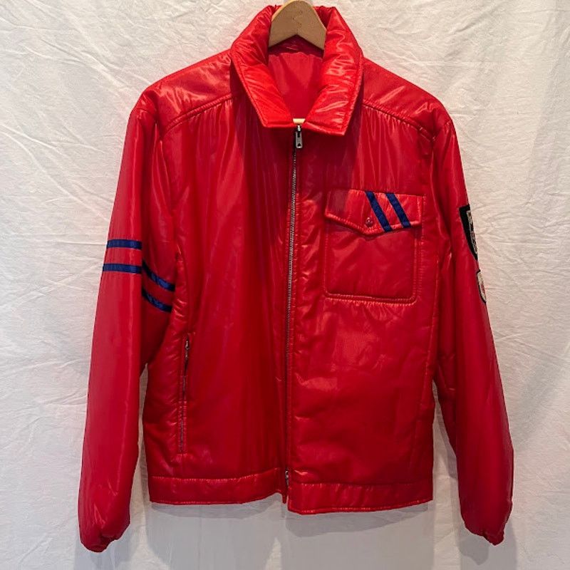 Vintage Vintage Strolz Ski Jacket Red Quilted Zippers 70s 80s Nylon Size US M / EU 48-50 / 2 - 1 Thumbnail