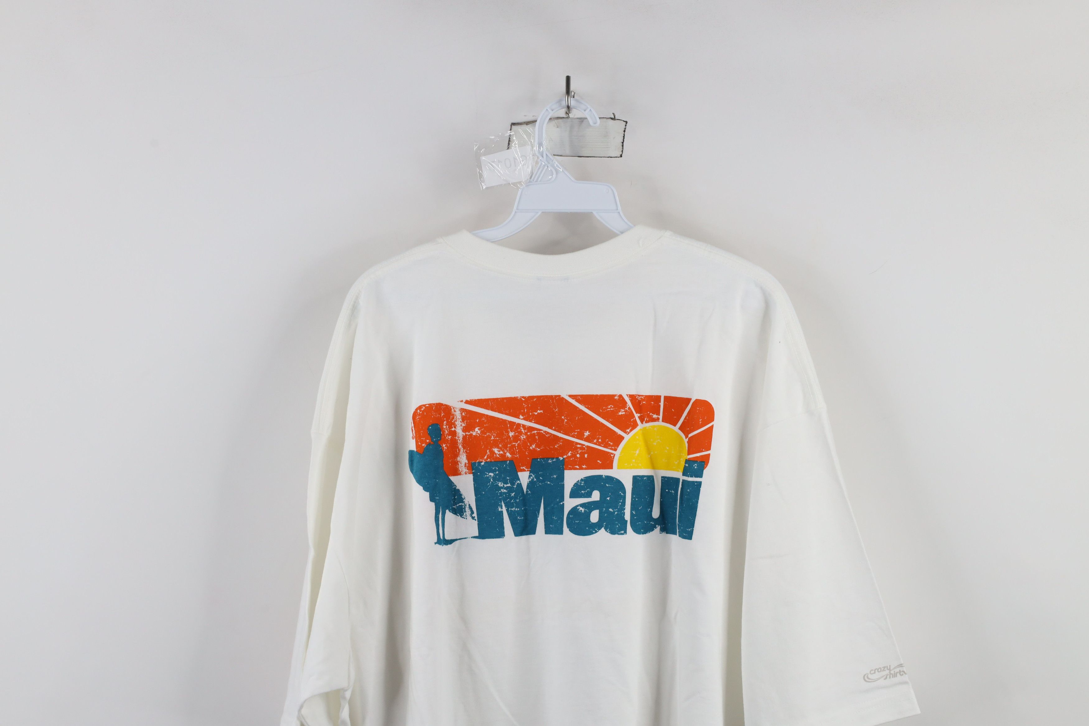 Vintage Vintage 90s Y2K Streetwear Surfing Maui Hawaii T-Shirt White Size US XXL / EU 58 / 5 - 12 Thumbnail