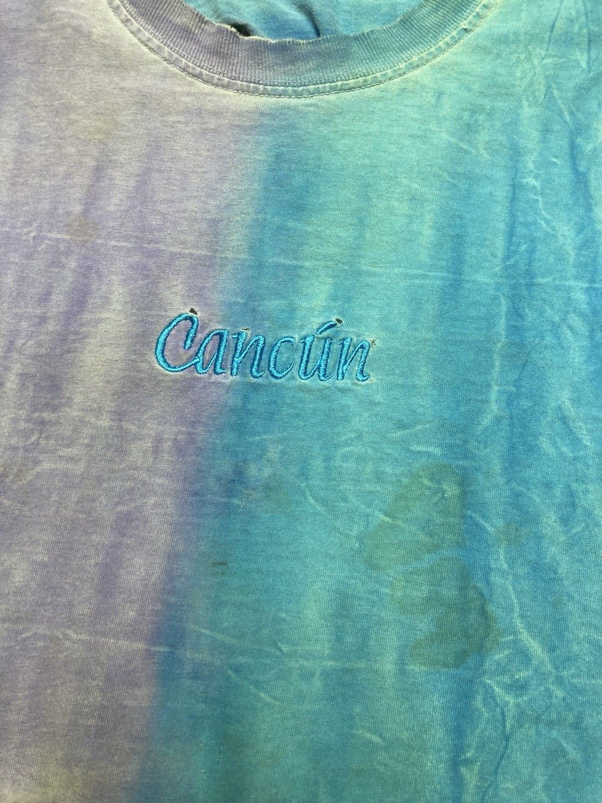Vintage 90s t shirt tie dye Cancun Mexico embroidered distressed XL Size US XL / EU 56 / 4 - 8 Thumbnail