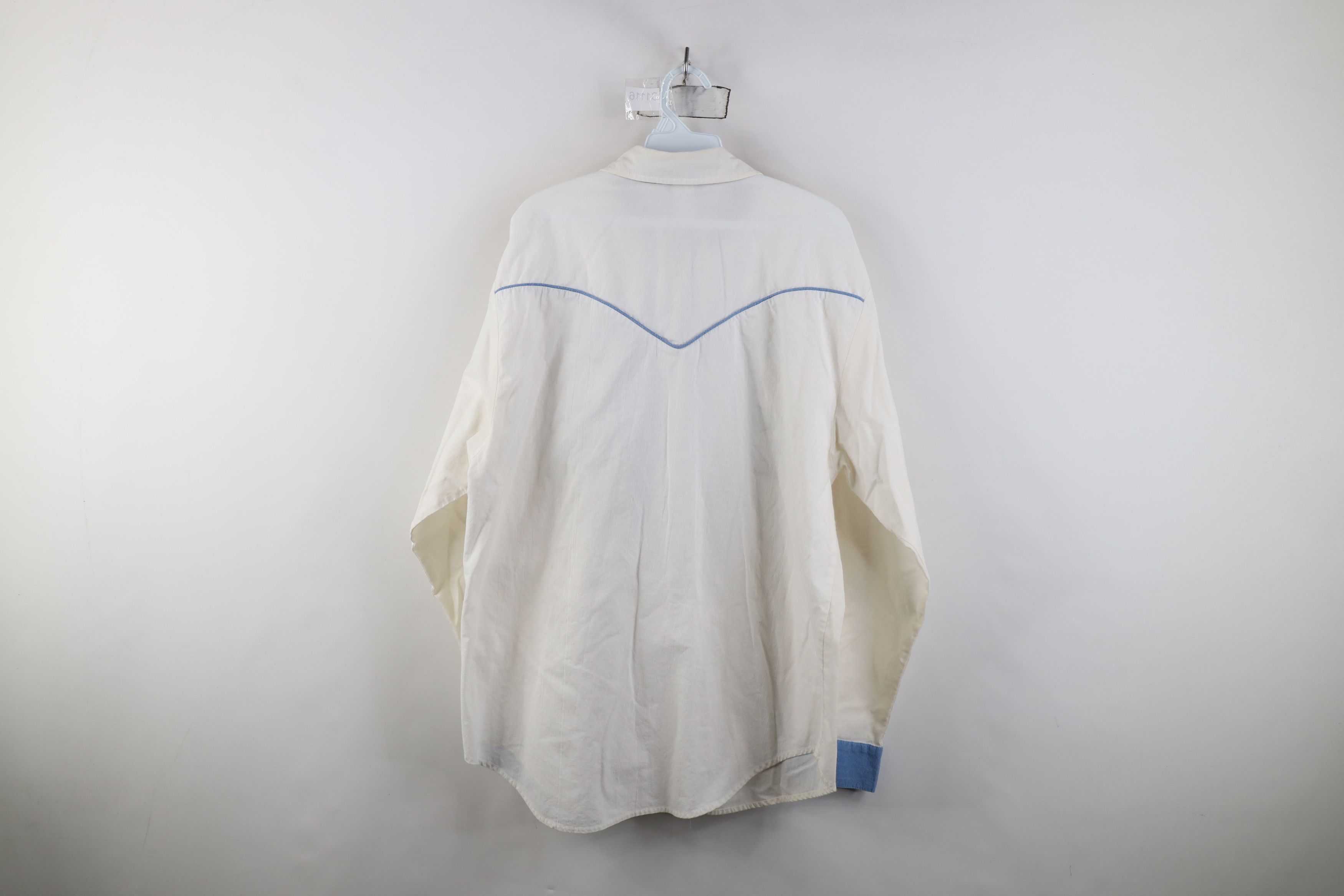 Vintage Vintage 90s Rockabilly Cowboy Rodeo Button Shirt White USA Size US L / EU 52-54 / 3 - 11 Thumbnail