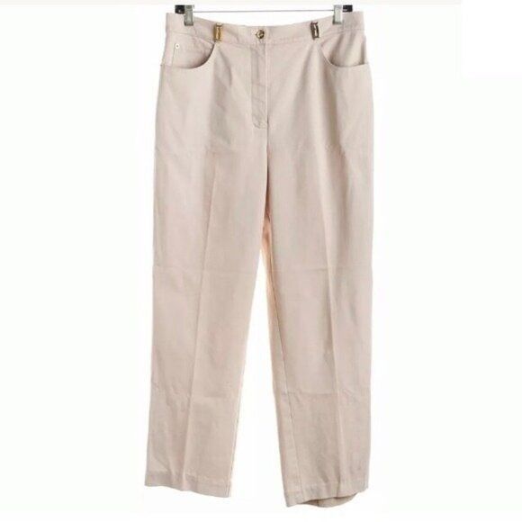 St. John St. John Sport Essentials Pants 10 Twill High Gold Hardware Size 32" / US 10 / IT 46 - 2 Thumbnail