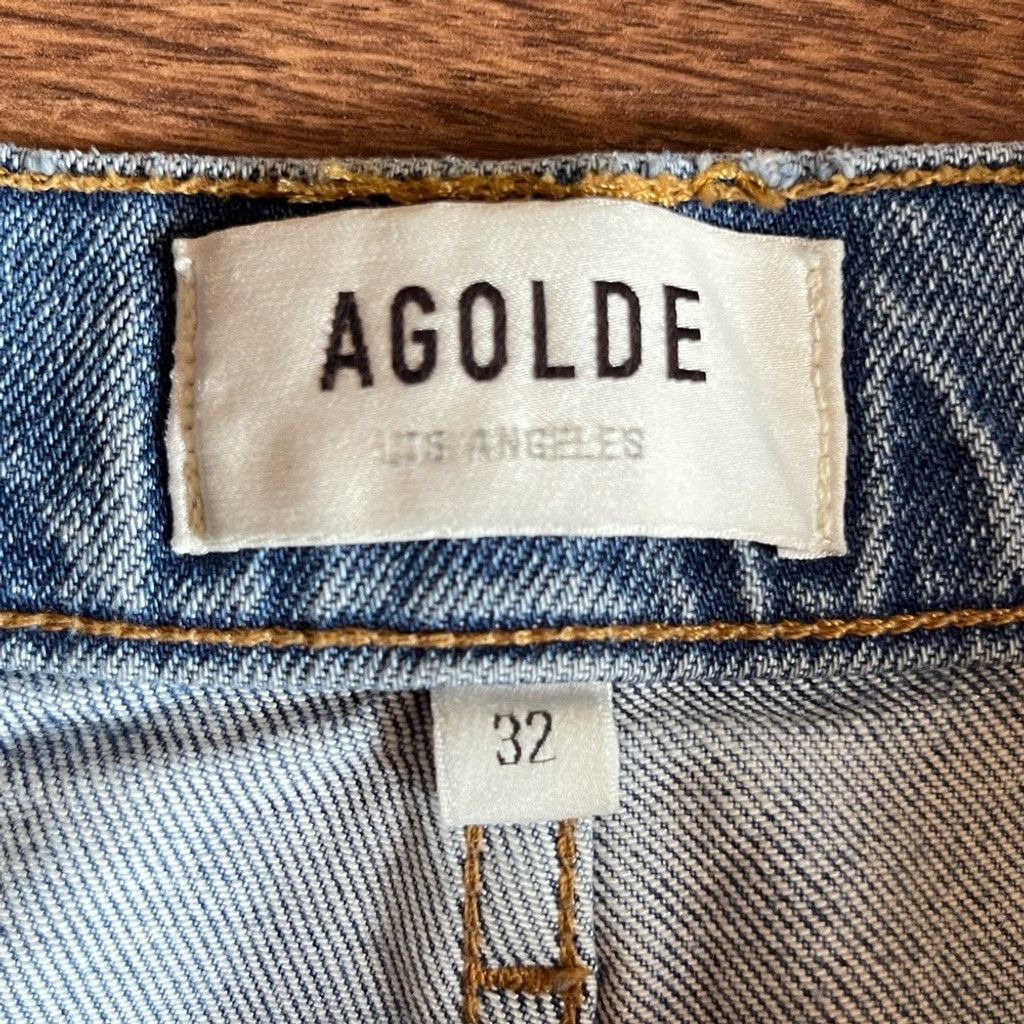 Agolde 👖 AGOLDE Riley Ripped Lightwash Denim Jeans – Size 32 Size 32" / US 10 / IT 46 - 4 Thumbnail