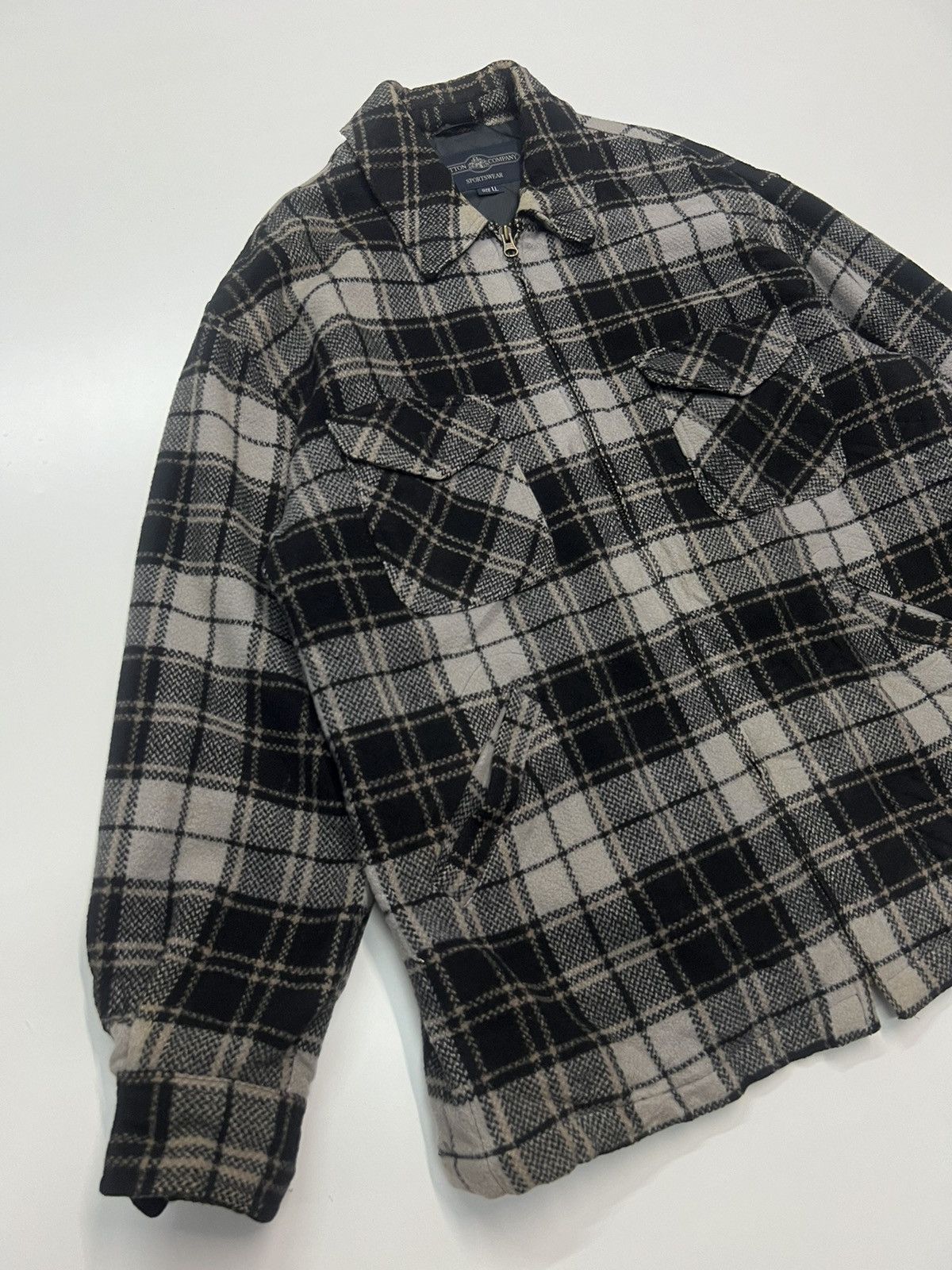 Vintage SPORTWEAR WOOL TARTAN JACKET Size US L / EU 52-54 / 3 - 3 Thumbnail